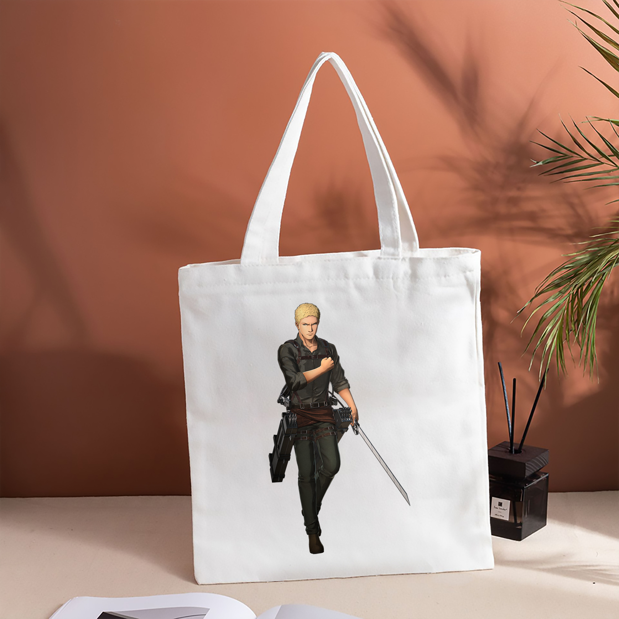 進撃の巨人 ライナー・ブラウン Attack on Titan Reiner Braun 縦型キャンバス生地手提げバッグ　トートバッグ
