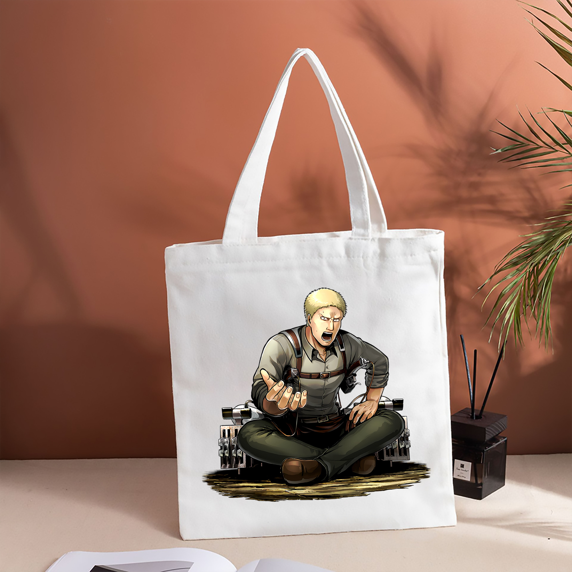 進撃の巨人 ライナー・ブラウン Attack on Titan Reiner Braun 縦型キャンバス生地手提げバッグ　トートバッグ