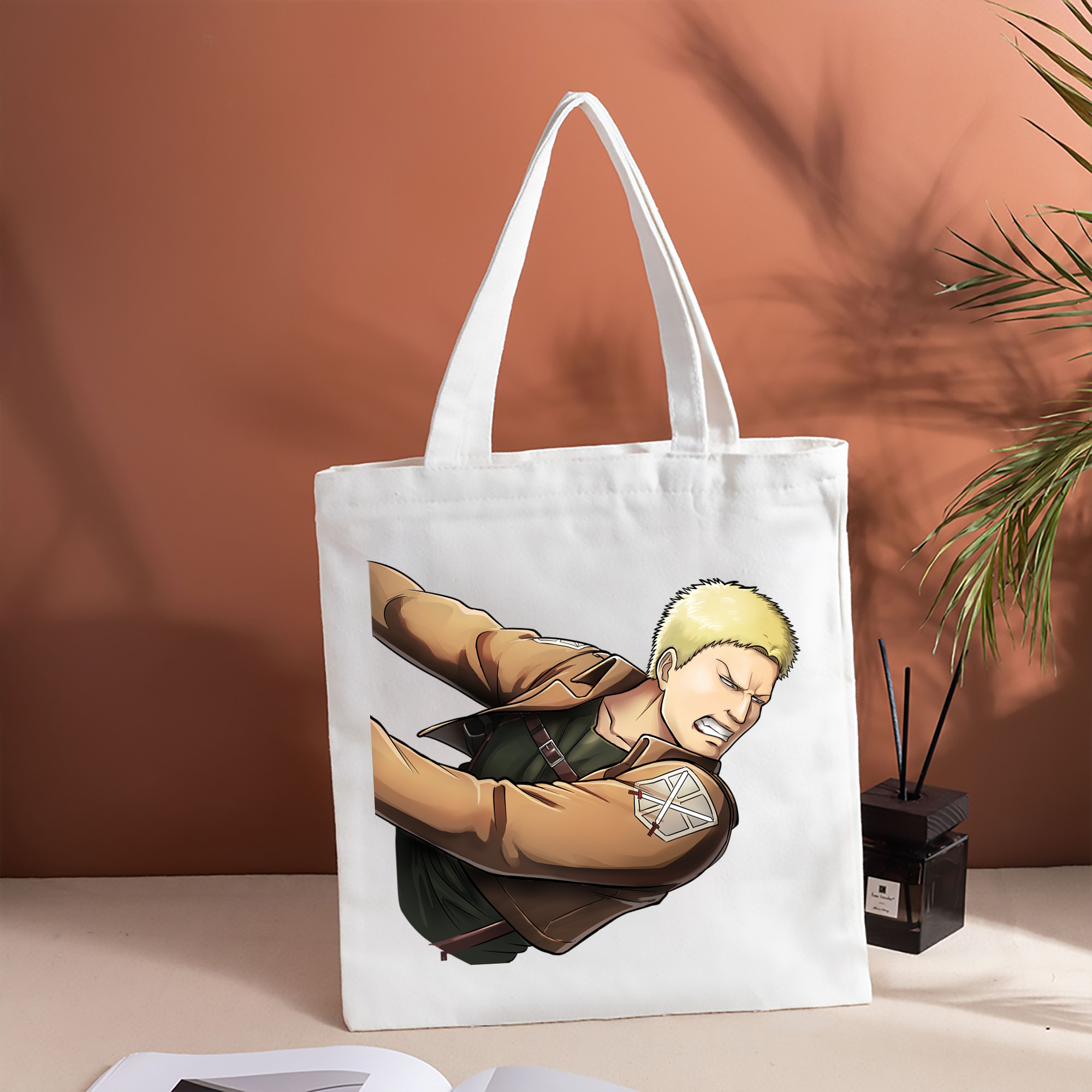 進撃の巨人 ライナー・ブラウン Attack on Titan Reiner Braun 縦型キャンバス生地手提げバッグ　トートバッグ