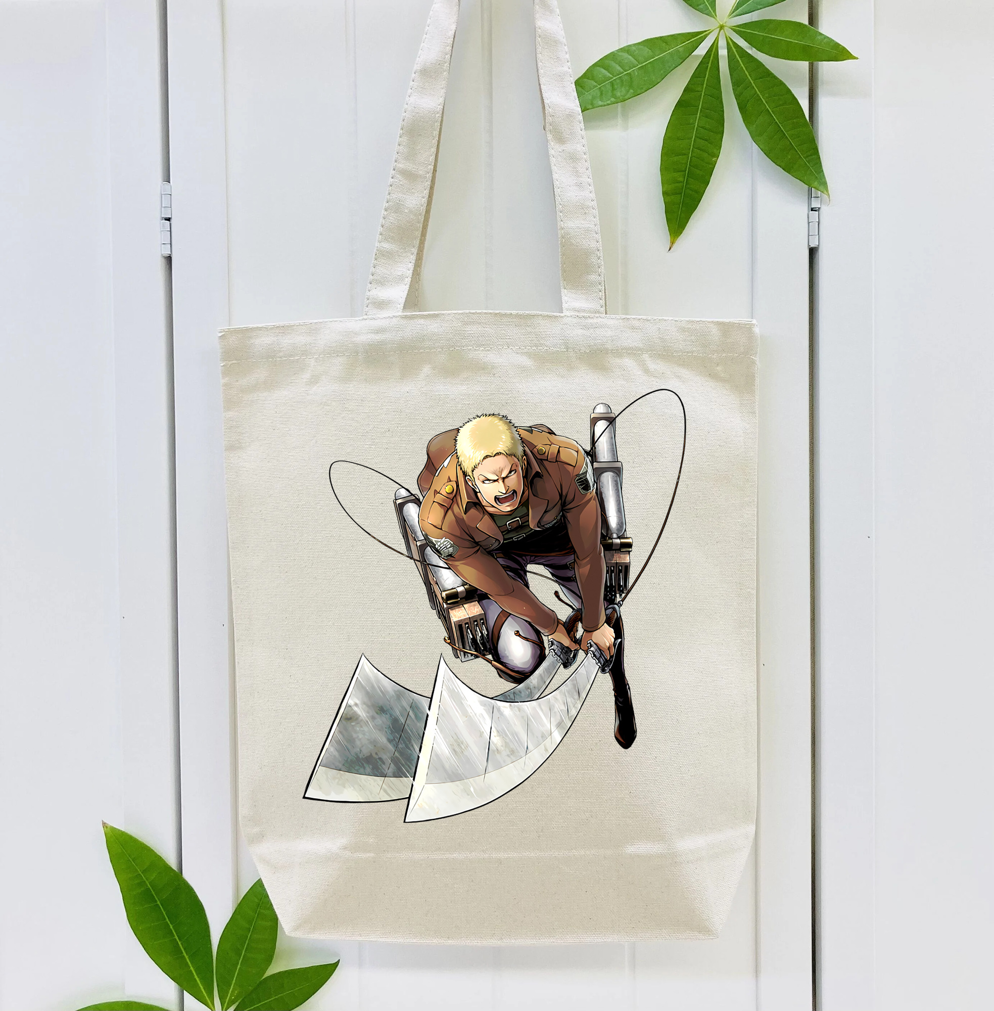 進撃の巨人 ライナー・ブラウン Attack on Titan Reiner Braun 縦型キャンバス生地手提げバッグ　トートバッグ