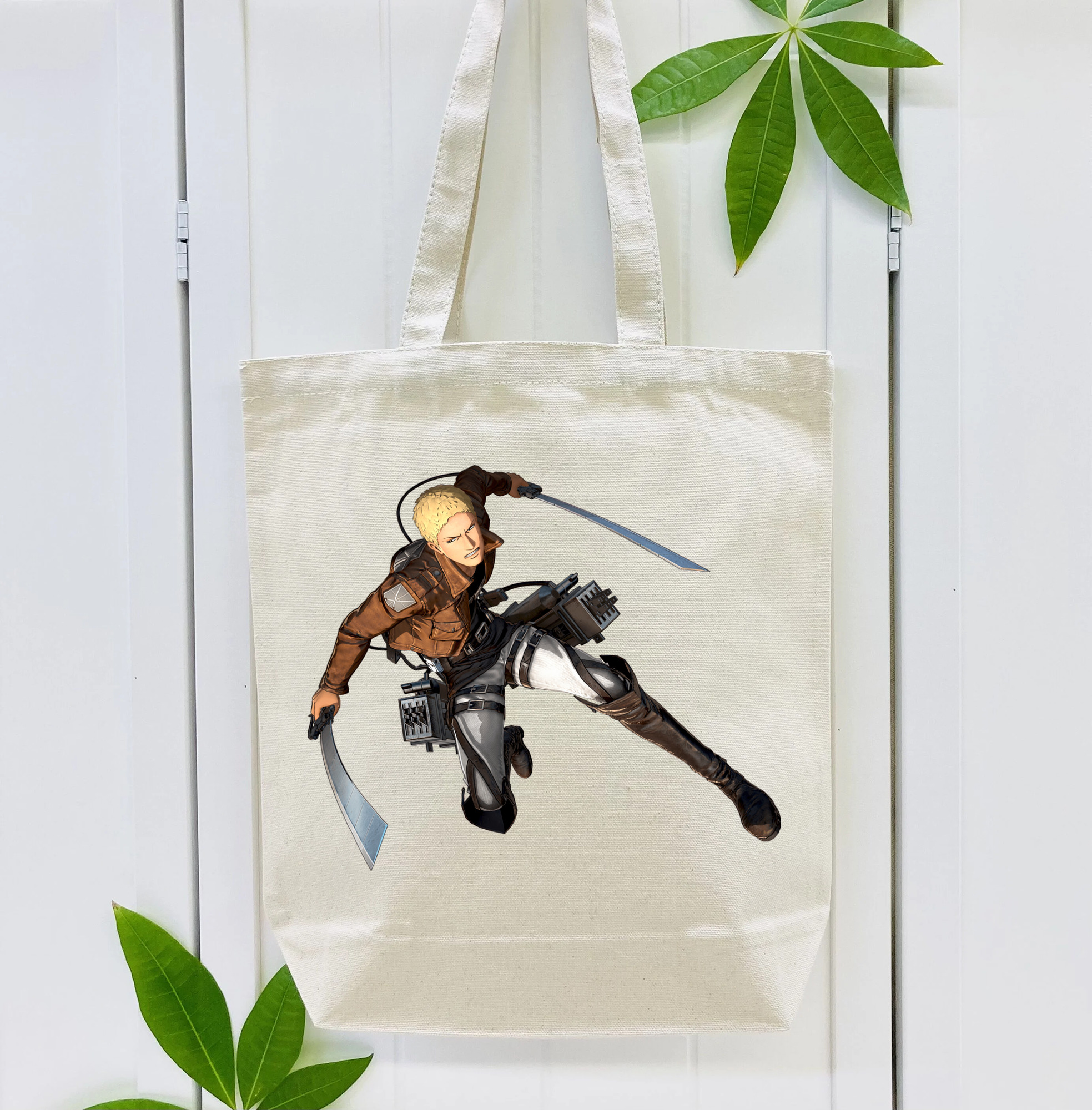 進撃の巨人 ライナー・ブラウン Attack on Titan Reiner Braun 縦型キャンバス生地手提げバッグ　トートバッグ