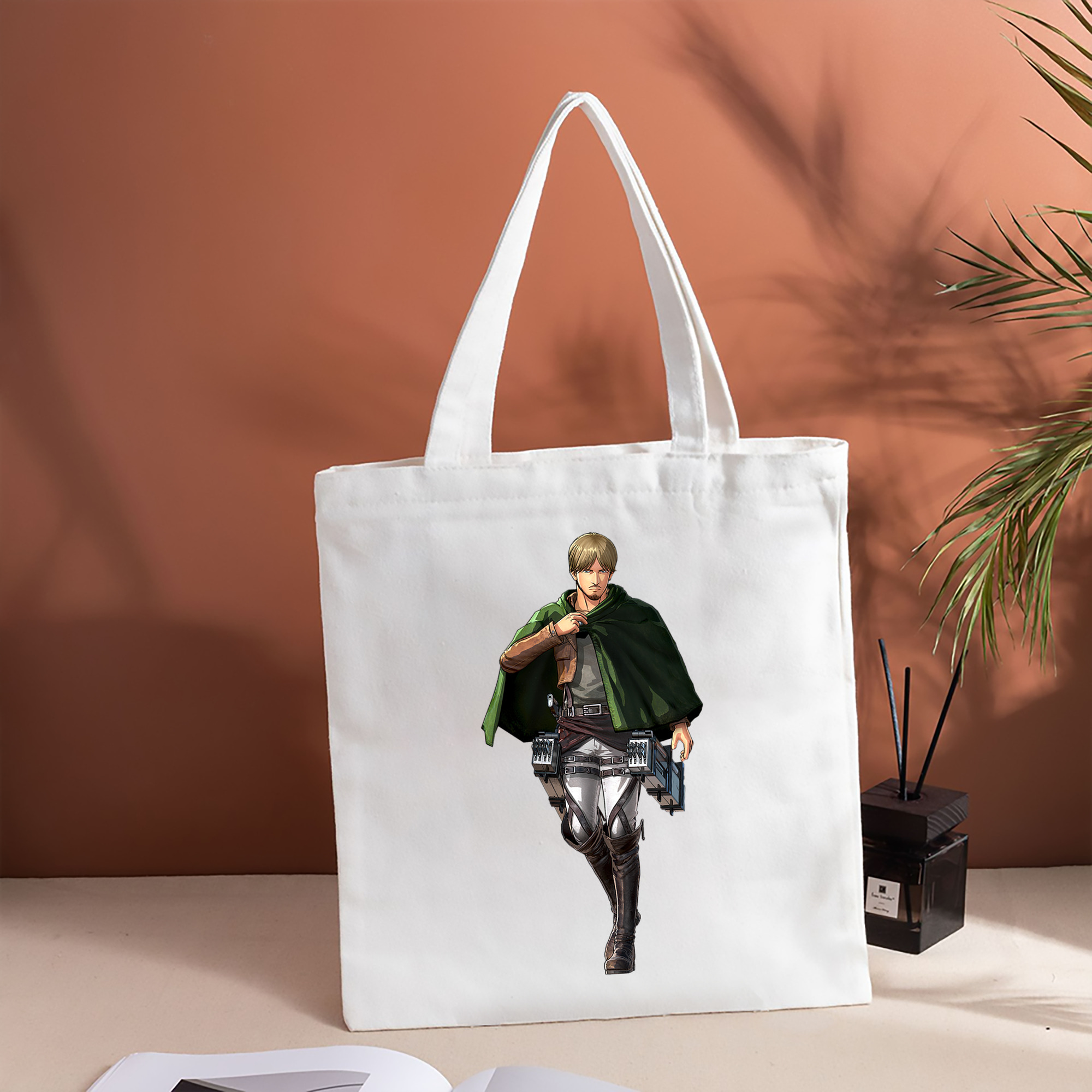 進撃の巨人 ミケ·ザカリアス Attack on Titan Mike Zakarius 縦型キャンバス生地手提げバッグ　トートバッグ