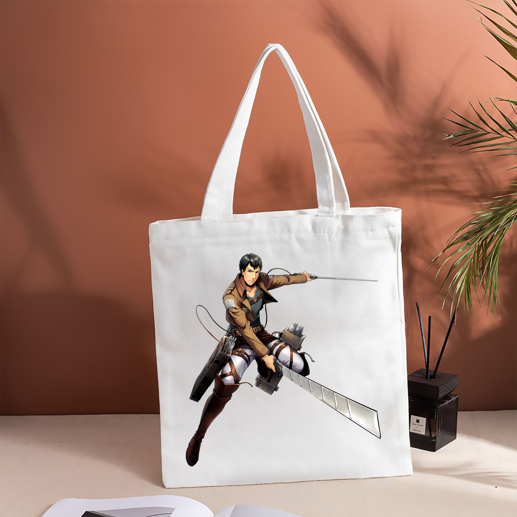 進撃の巨人 ベルトルト・フーバー Attack on Titan Bertholdt Hoover 縦型キャンバス生地手提げバッグ　トートバッグ