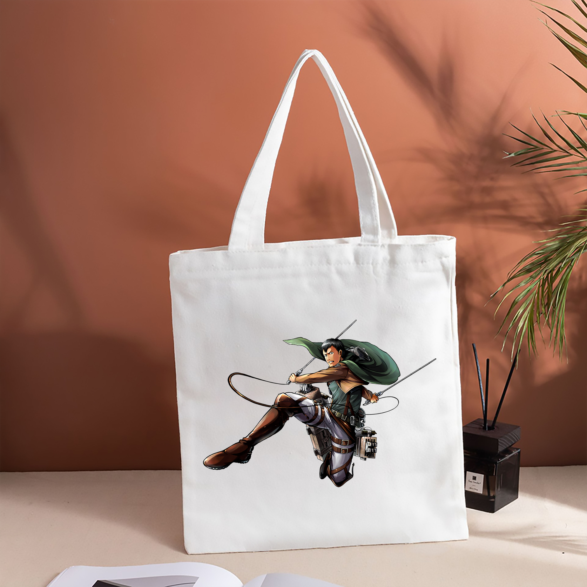 進撃の巨人 ベルトルト・フーバー Attack on Titan Bertholdt Hoover 縦型キャンバス生地手提げバッグ　トートバッグ