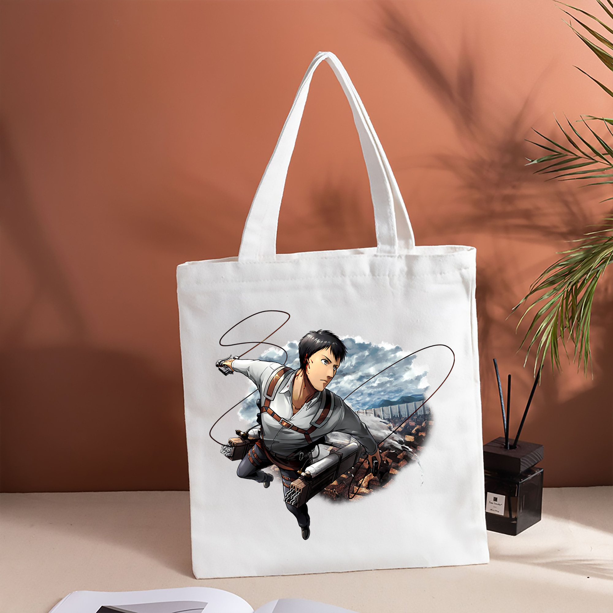 進撃の巨人 ベルトルト・フーバー Attack on Titan Bertholdt Hoover 縦型キャンバス生地手提げバッグ　トートバッグ