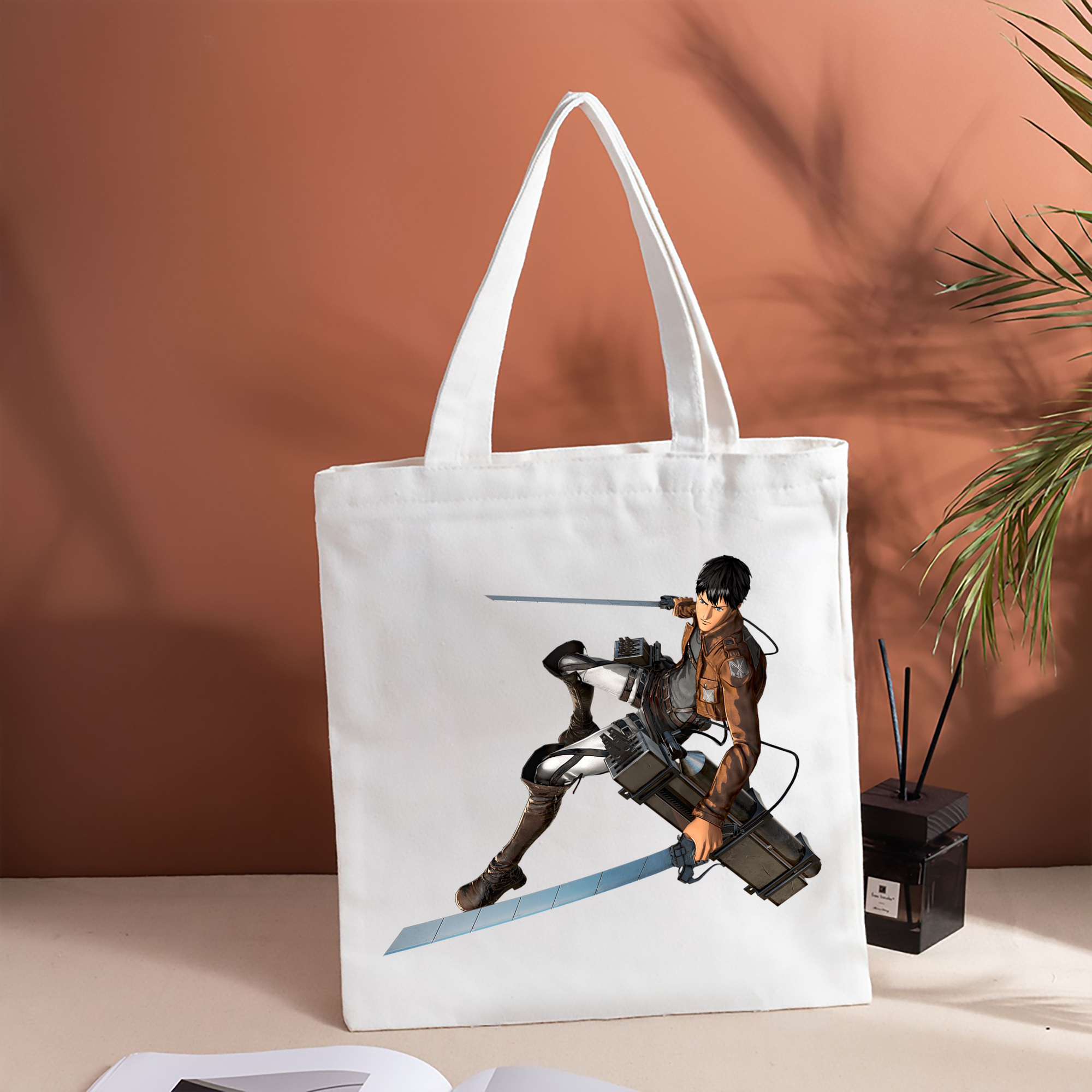 進撃の巨人 ベルトルト・フーバー Attack on Titan Bertholdt Hoover 縦型キャンバス生地手提げバッグ　トートバッグ