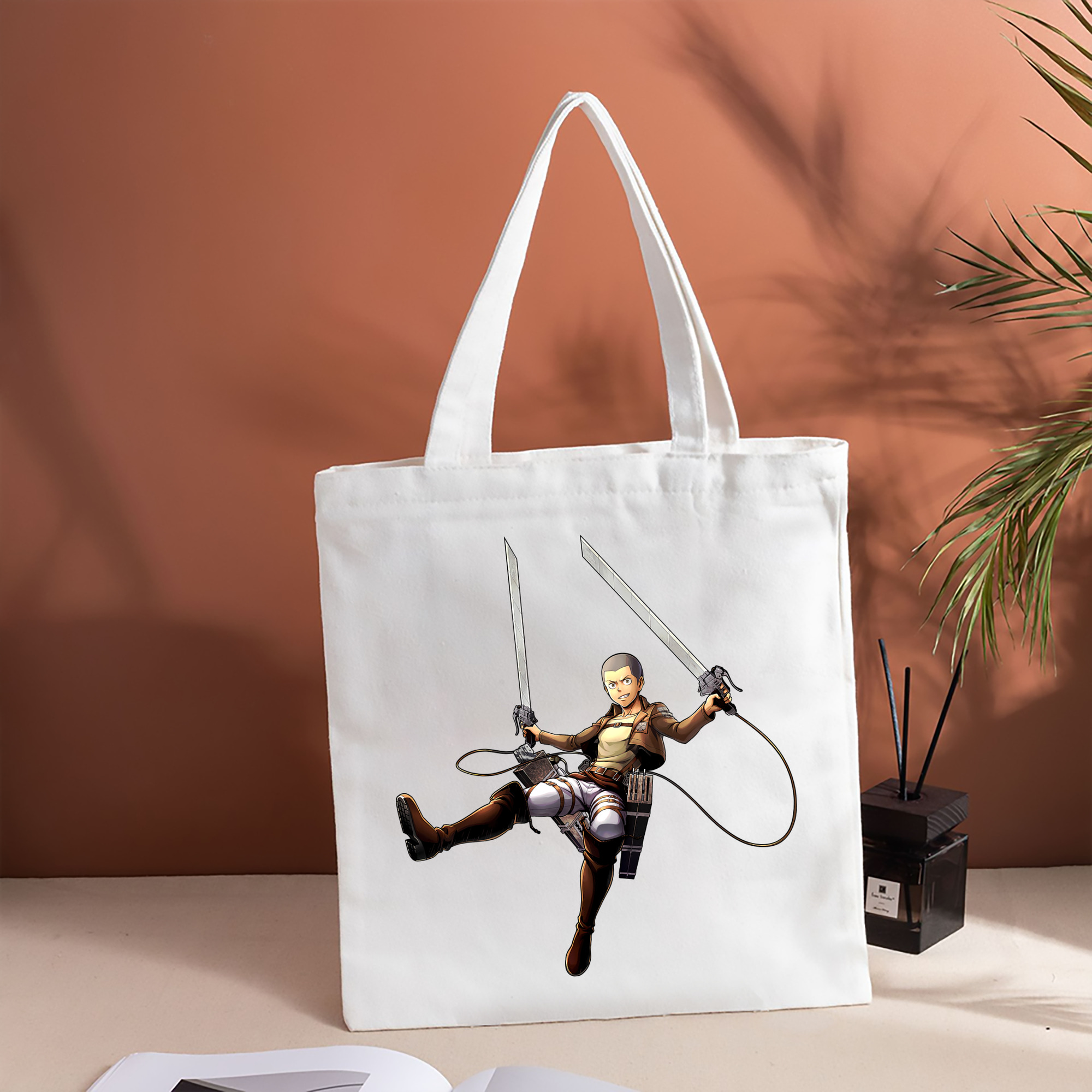 進撃の巨人 コニー·スプリンガー Attack on Titan Connie Springer 縦型キャンバス生地手提げバッグ　トートバッグ