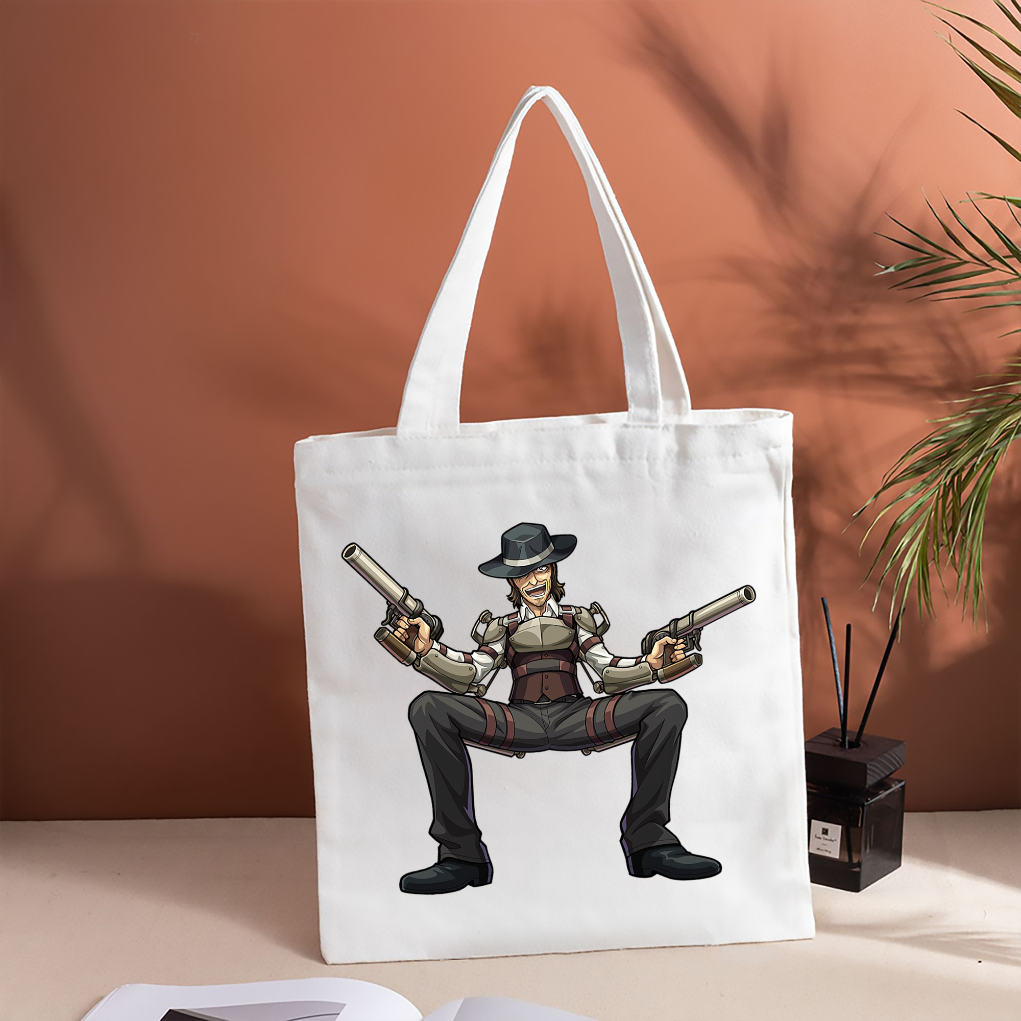 進撃の巨人 ケニー·アッカーマン Attack on Titan Kenny Ackerman 縦型キャンバス生地手提げバッグ　トートバッグ