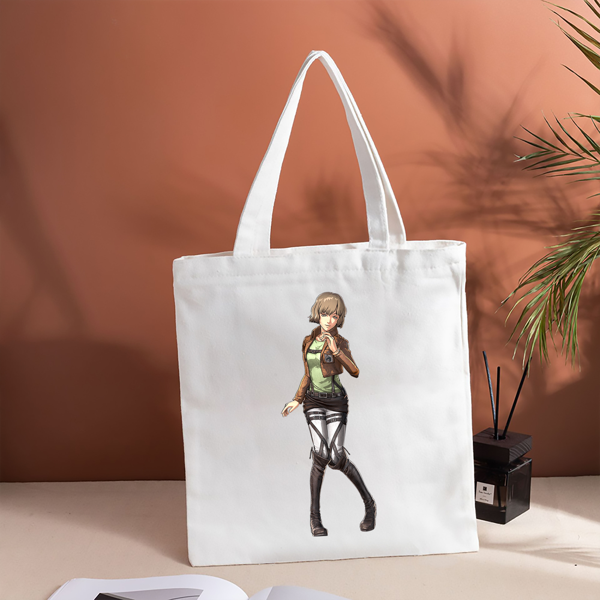 進撃の巨人 ヒツチ Attack on Titan Hitch 縦型キャンバス生地手提げバッグ　トートバッグ