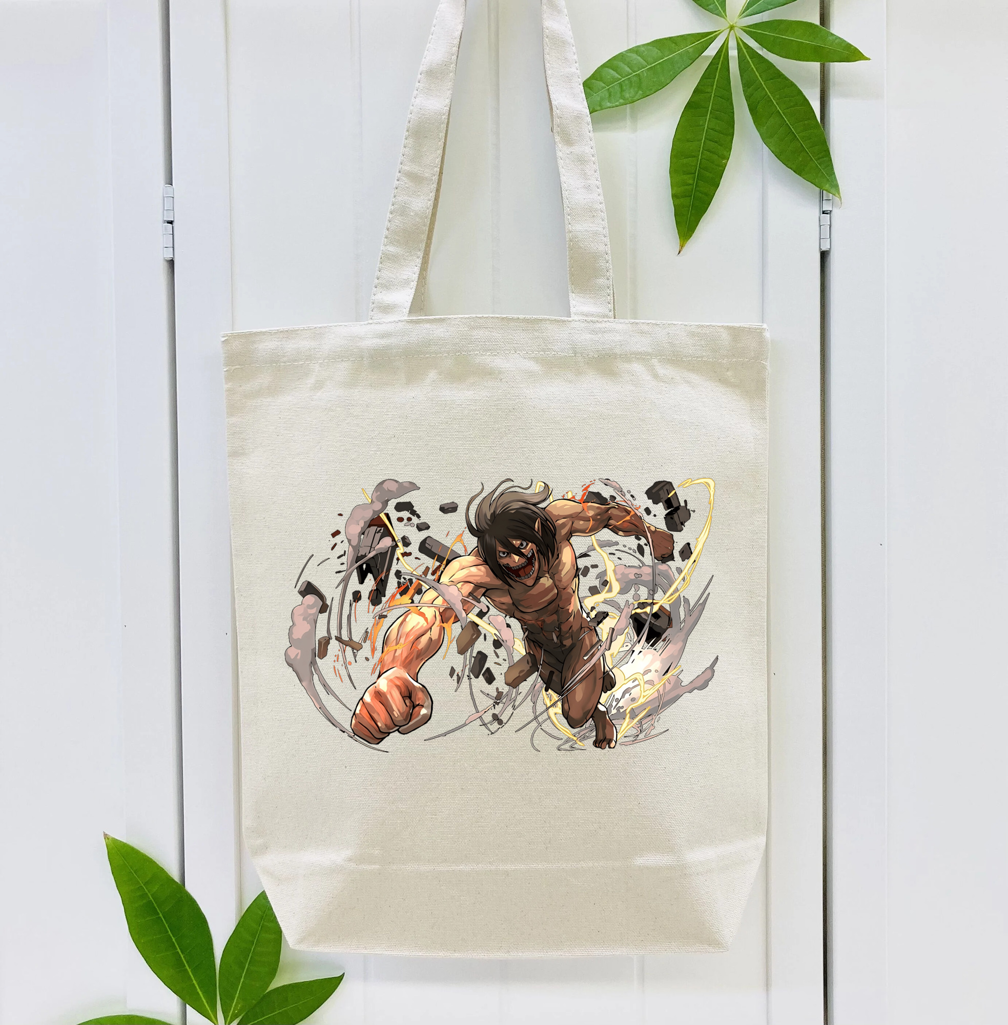 進撃の巨人 Attack on Titan 縦型キャンバス生地手提げバッグ　トートバッグ