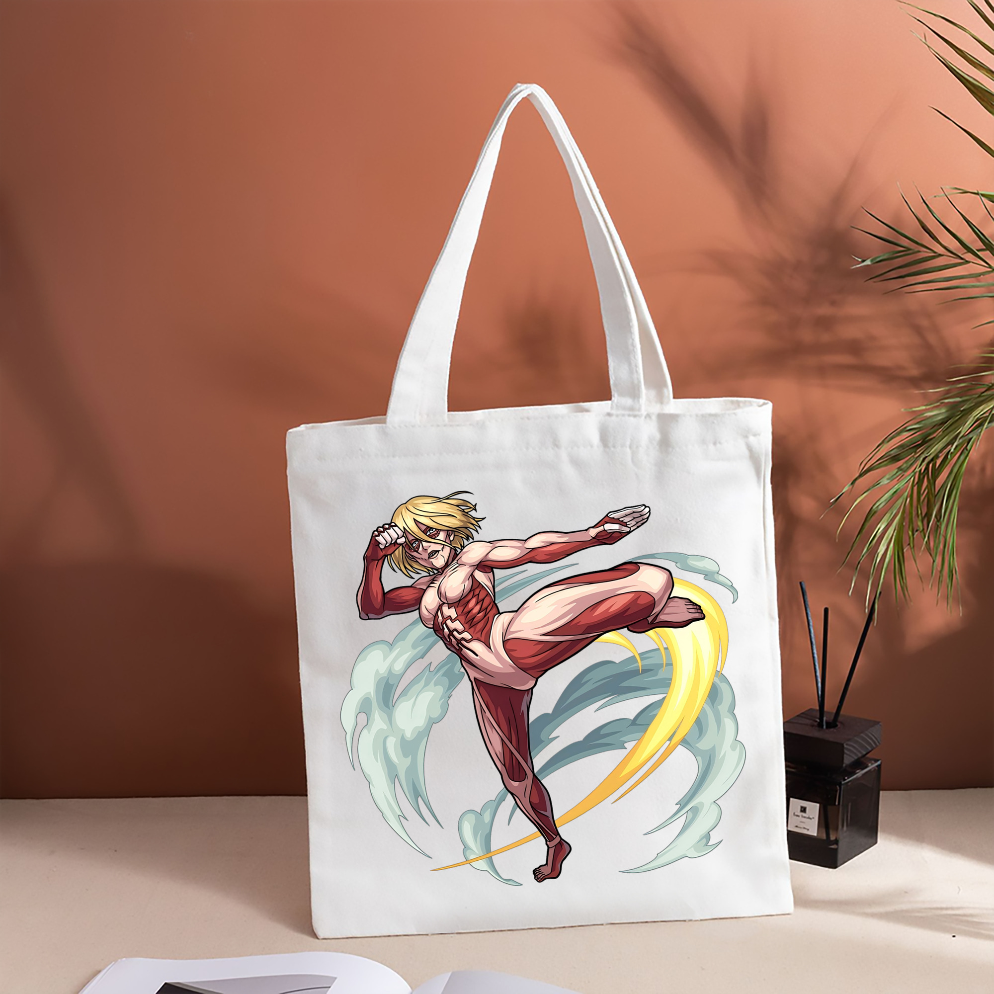 進撃の巨人 Attack on Titan 縦型キャンバス生地手提げバッグ　トートバッグ