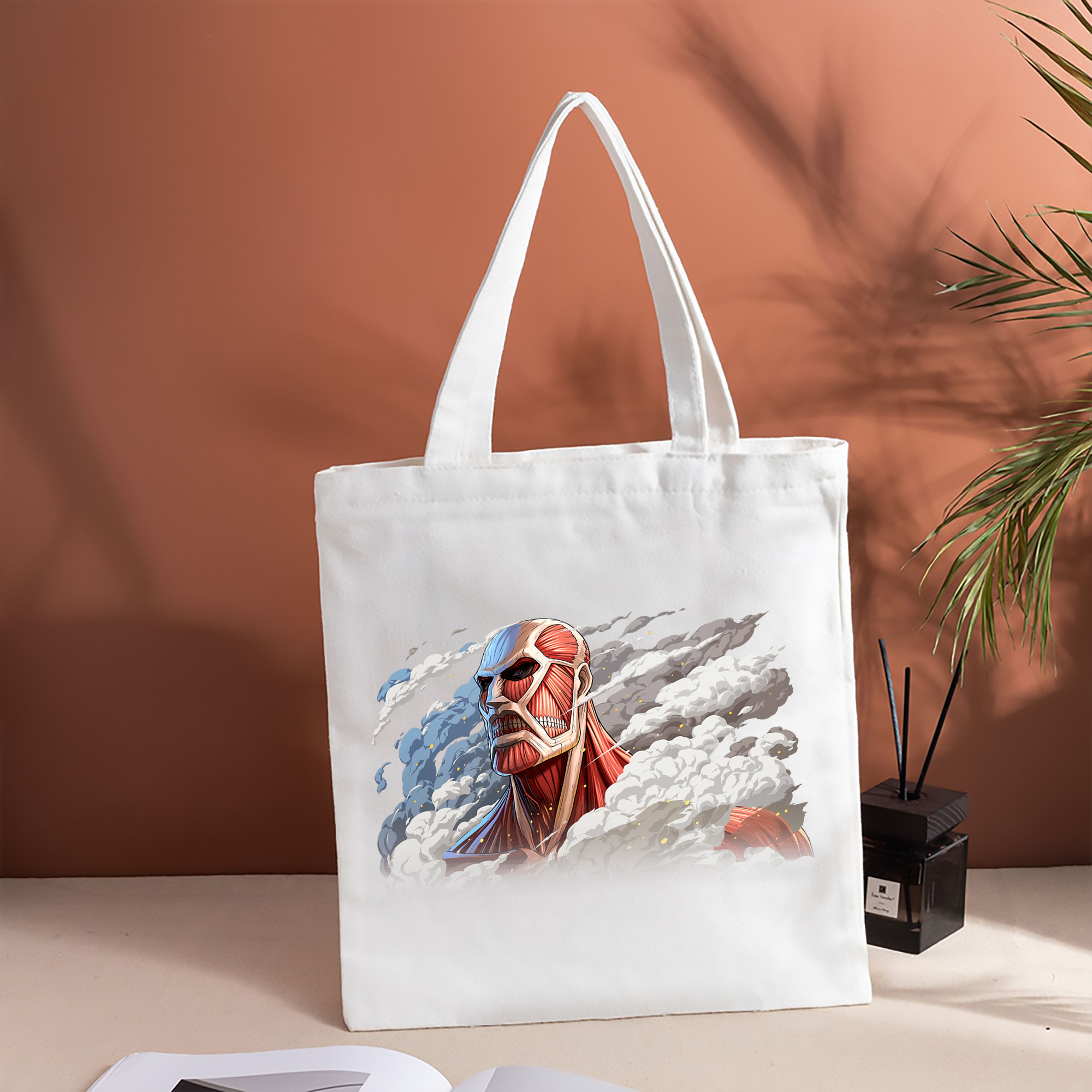 進撃の巨人 Attack on Titan 縦型キャンバス生地手提げバッグ　トートバッグ