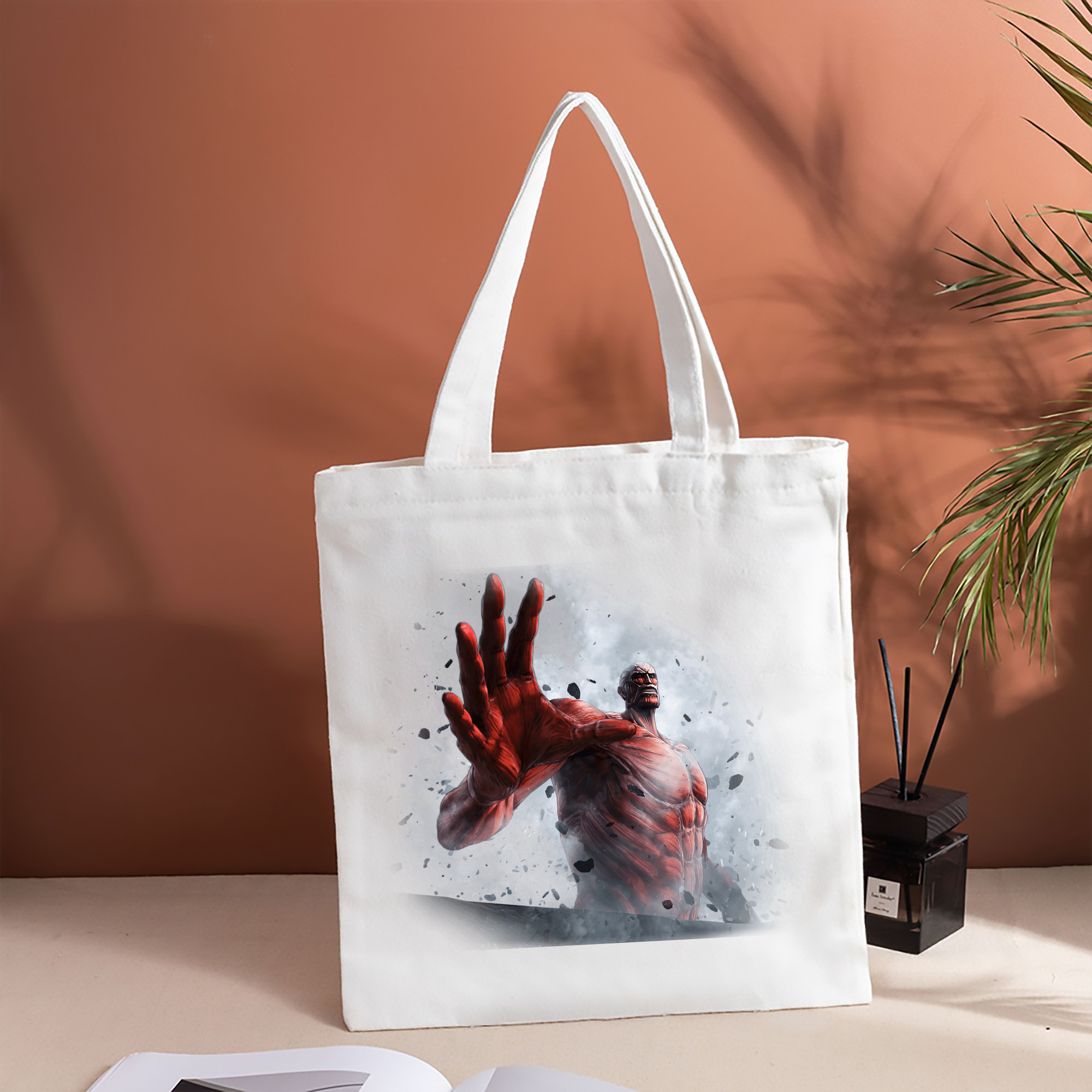 進撃の巨人 Attack on Titan 縦型キャンバス生地手提げバッグ　トートバッグ