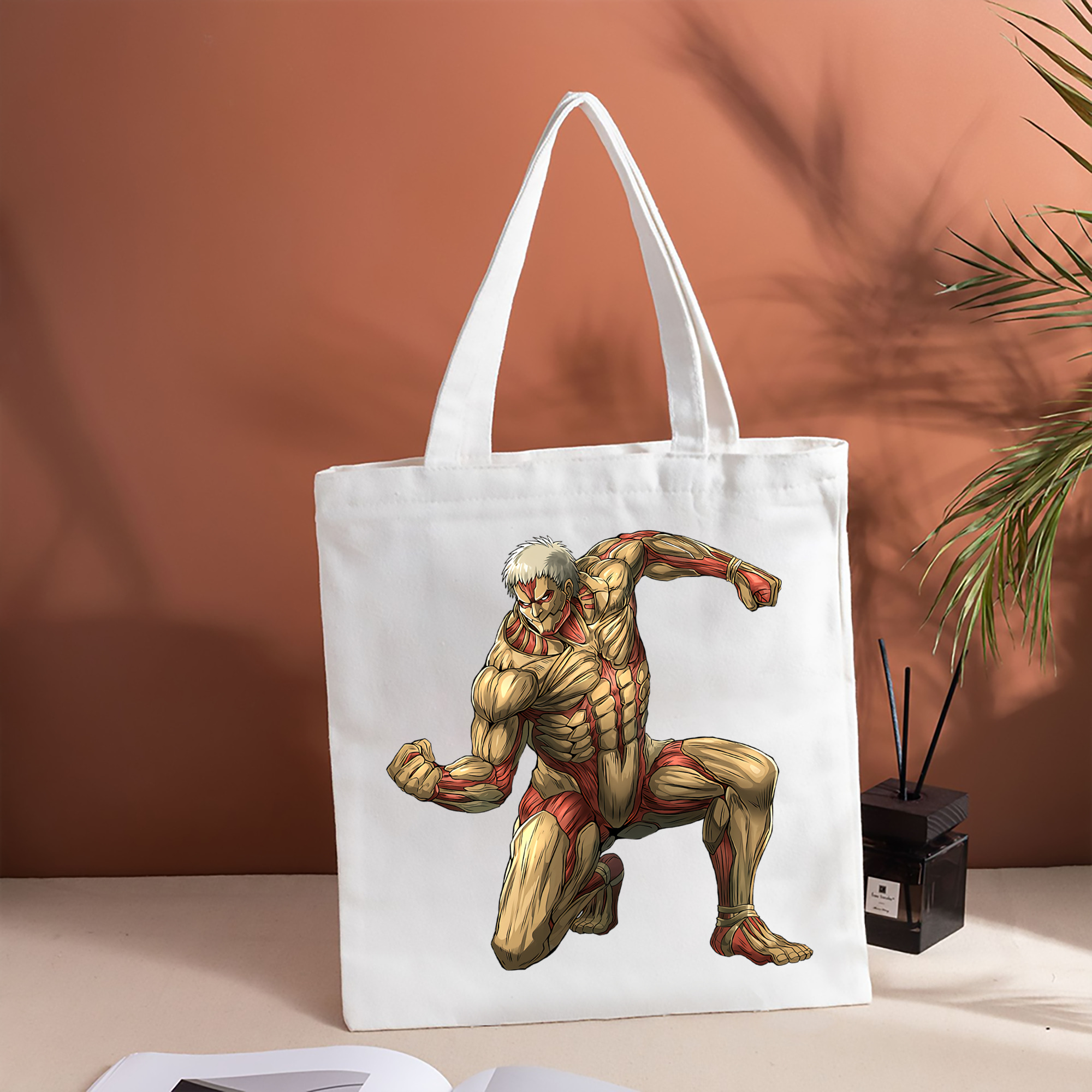 進撃の巨人 Attack on Titan 縦型キャンバス生地手提げバッグ　トートバッグ