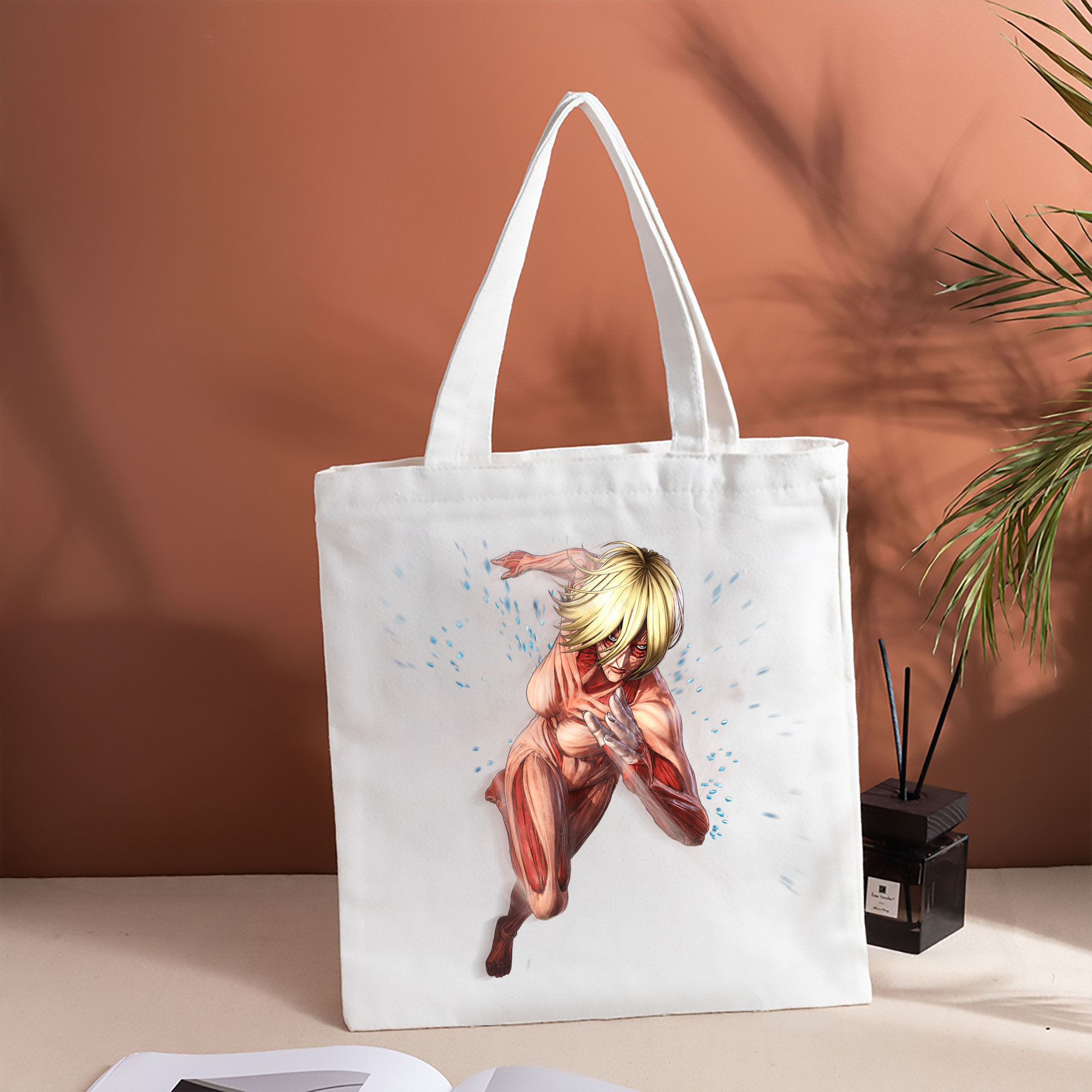 進撃の巨人 Attack on Titan 縦型キャンバス生地手提げバッグ　トートバッグ