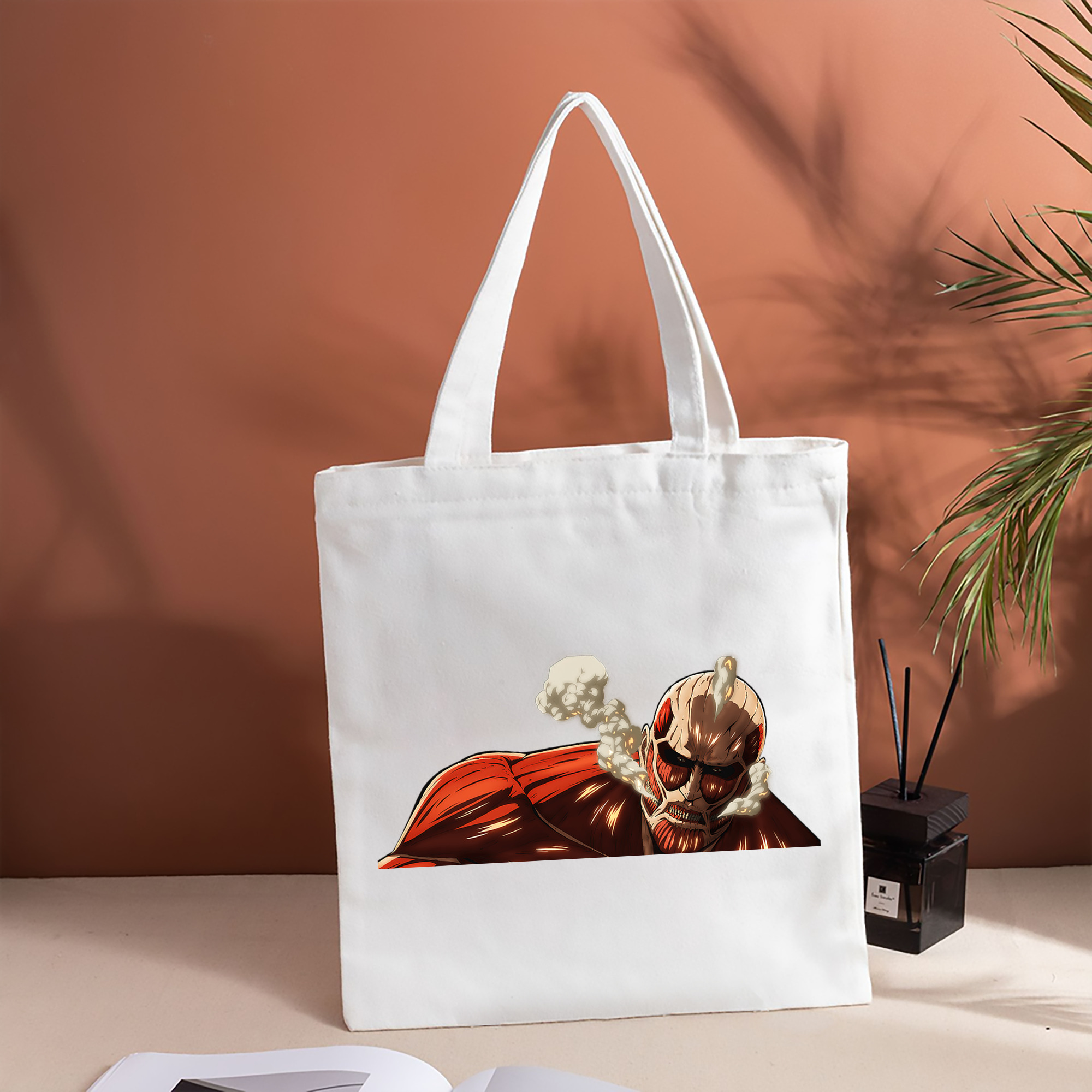 進撃の巨人 Attack on Titan 縦型キャンバス生地手提げバッグ　トートバッグ