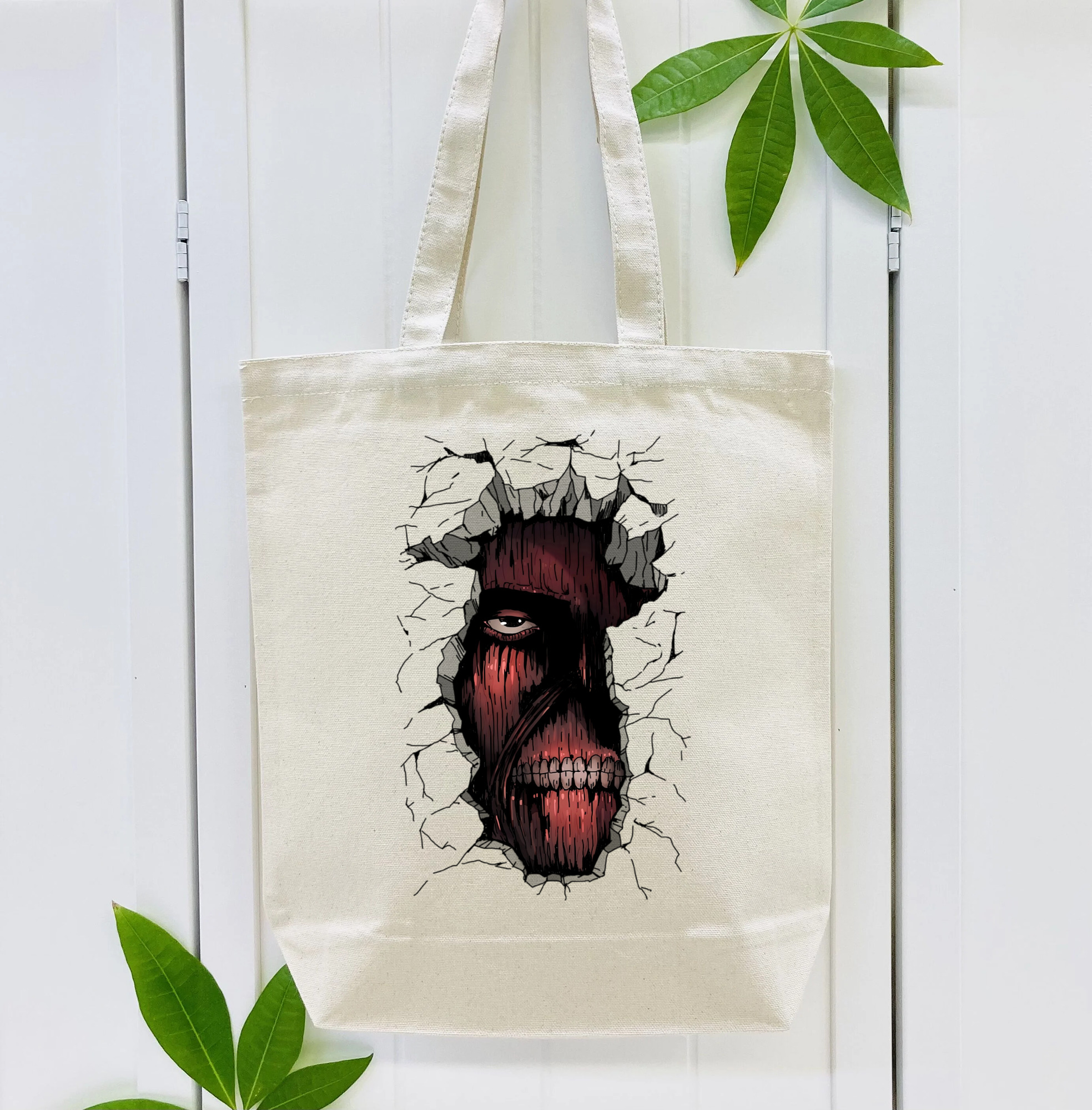 進撃の巨人 Attack on Titan 縦型キャンバス生地手提げバッグ　トートバッグ