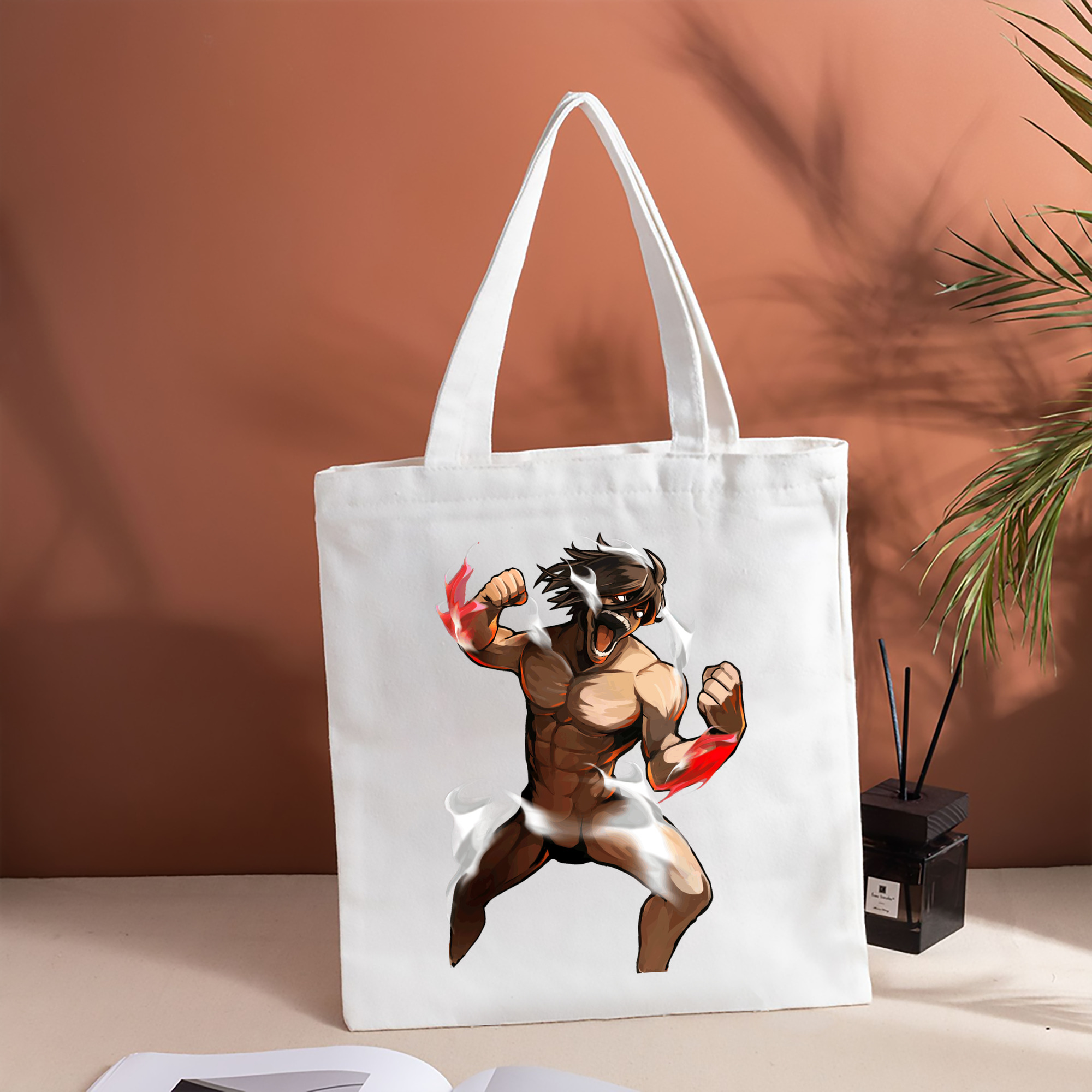 進撃の巨人 Attack on Titan 縦型キャンバス生地手提げバッグ　トートバッグ