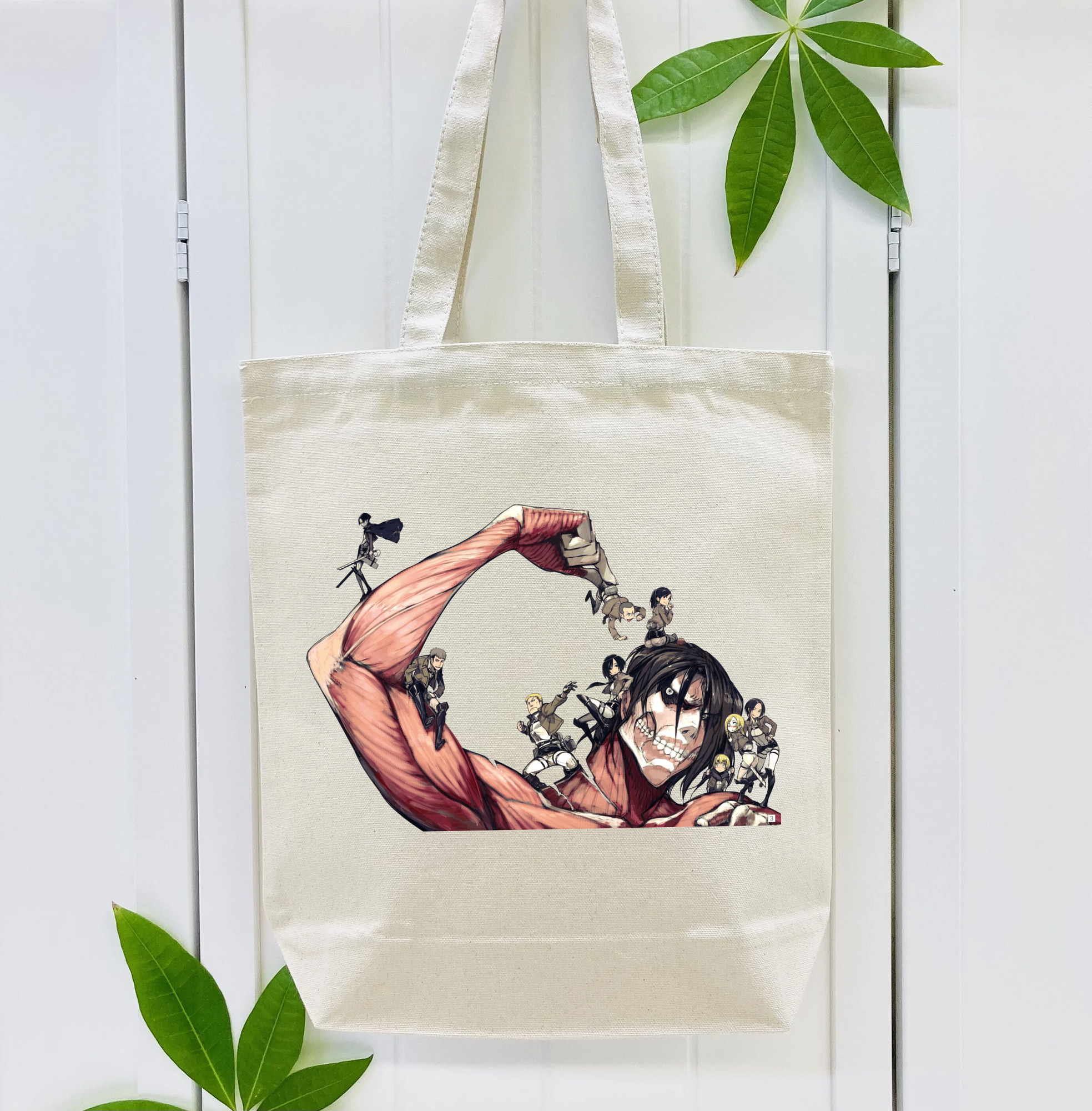 進撃の巨人 Attack on Titan 縦型キャンバス生地手提げバッグ　トートバッグ