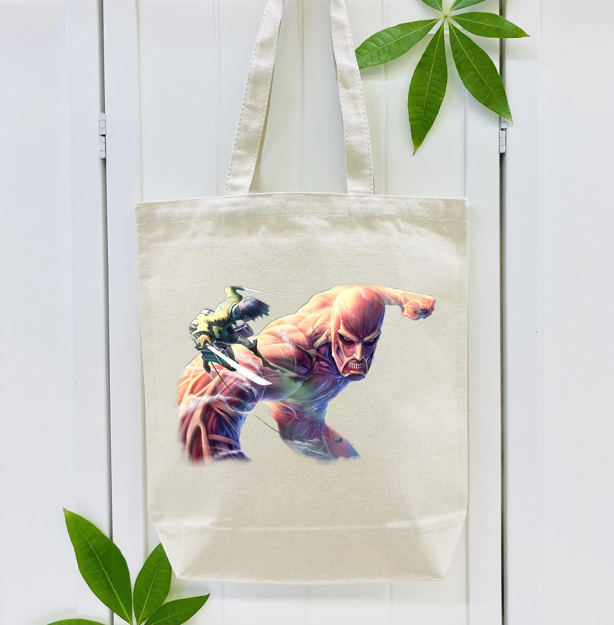 進撃の巨人 Attack on Titan 縦型キャンバス生地手提げバッグ　トートバッグ