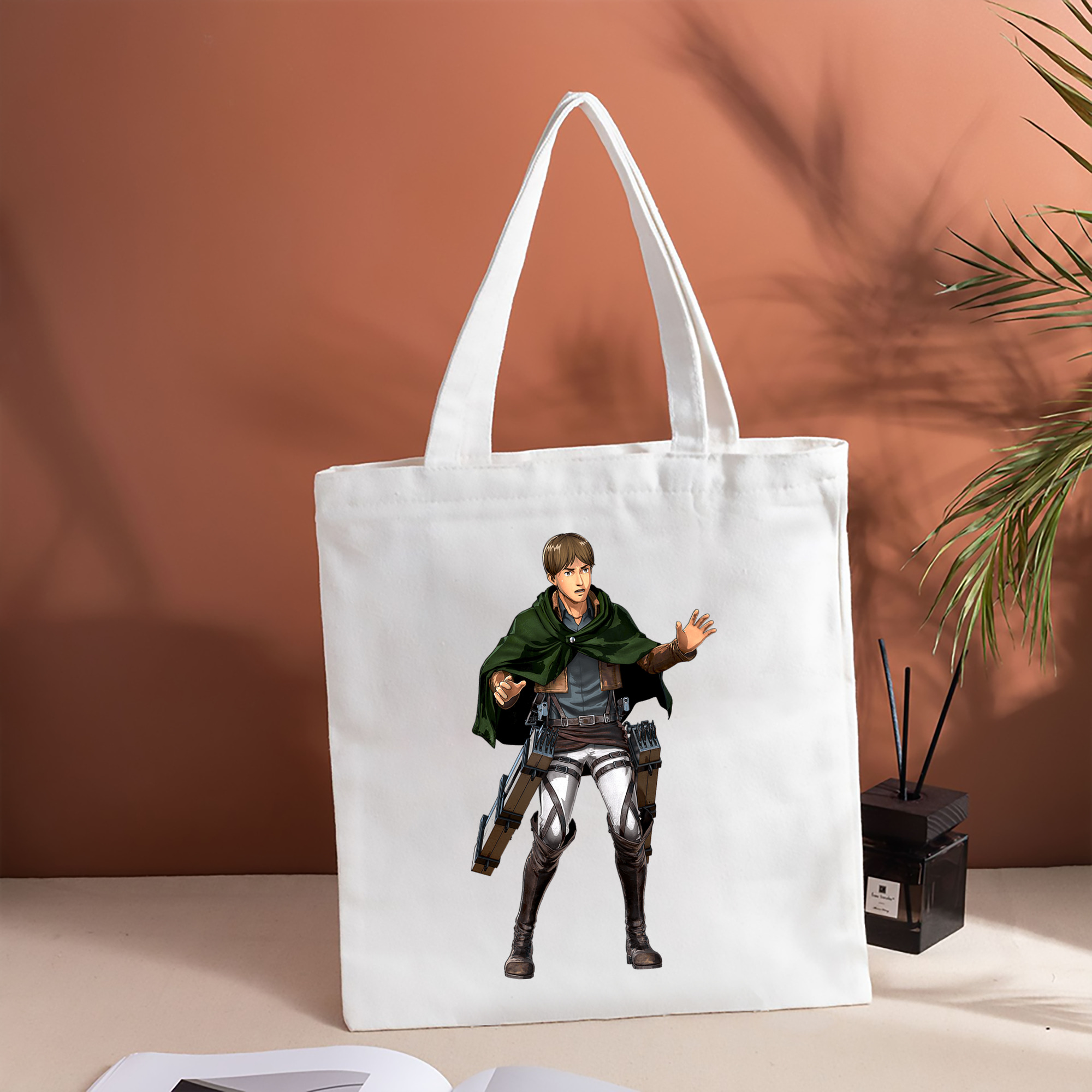 進撃の巨人 Attack on Titan 縦型キャンバス生地手提げバッグ　トートバッグ