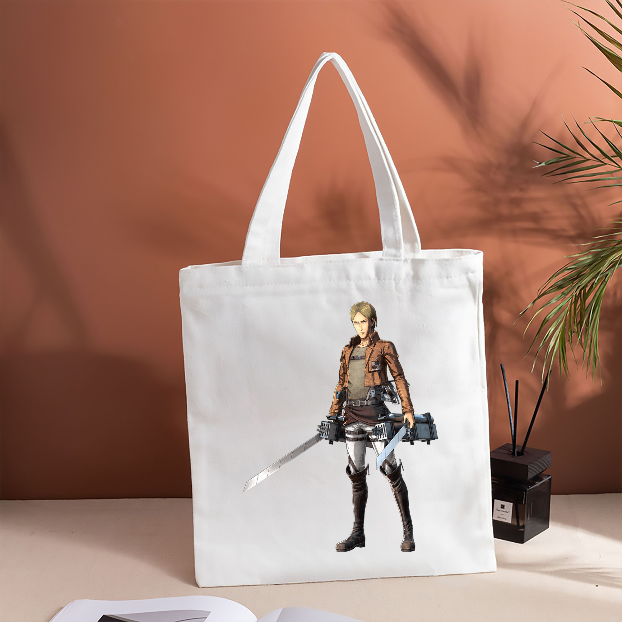 進撃の巨人 Attack on Titan 縦型キャンバス生地手提げバッグ　トートバッグ