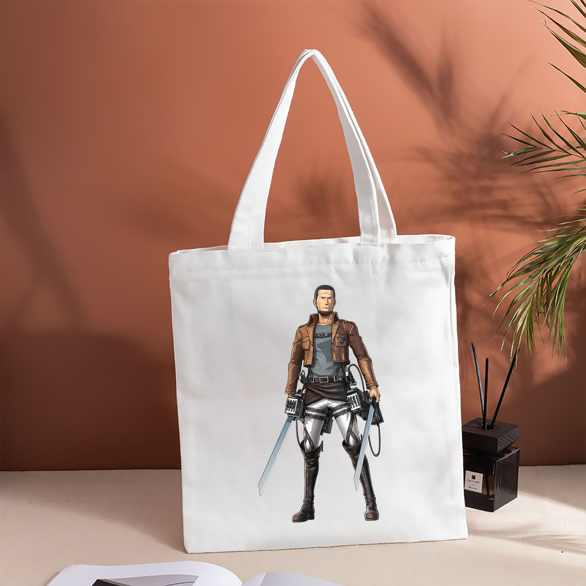進撃の巨人 Attack on Titan 縦型キャンバス生地手提げバッグ　トートバッグ