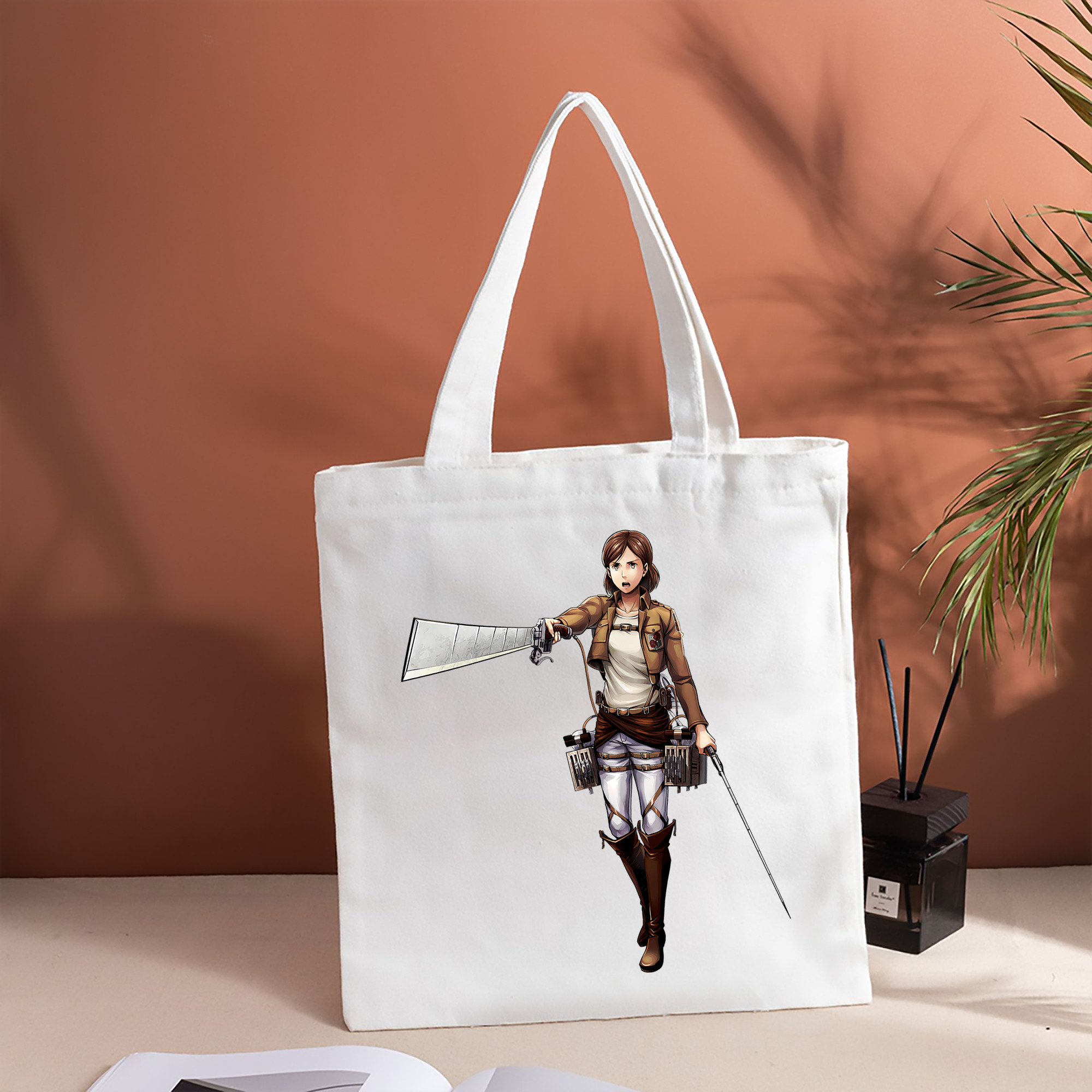 進撃の巨人 Attack on Titan 縦型キャンバス生地手提げバッグ　トートバッグ