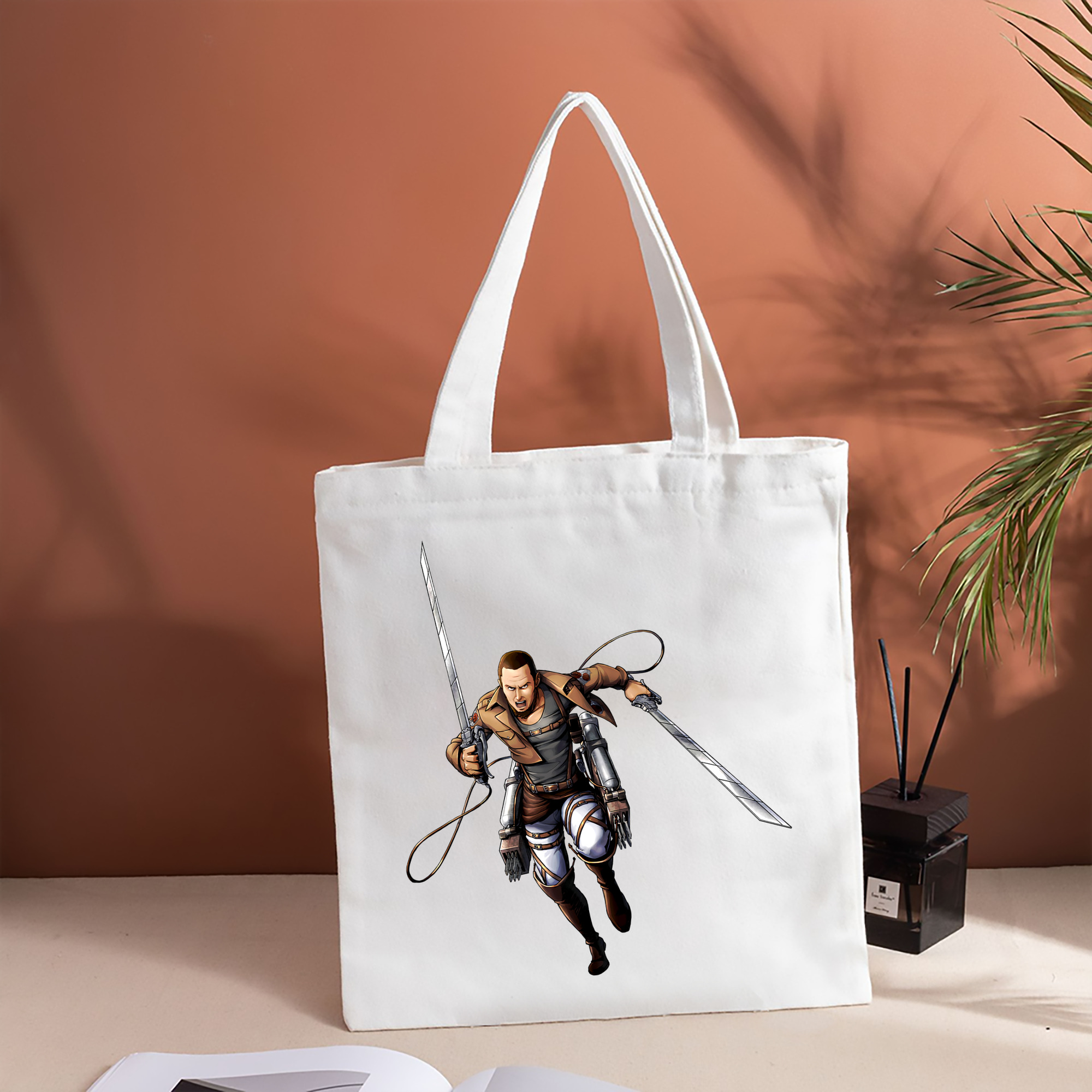 進撃の巨人 Attack on Titan 縦型キャンバス生地手提げバッグ　トートバッグ