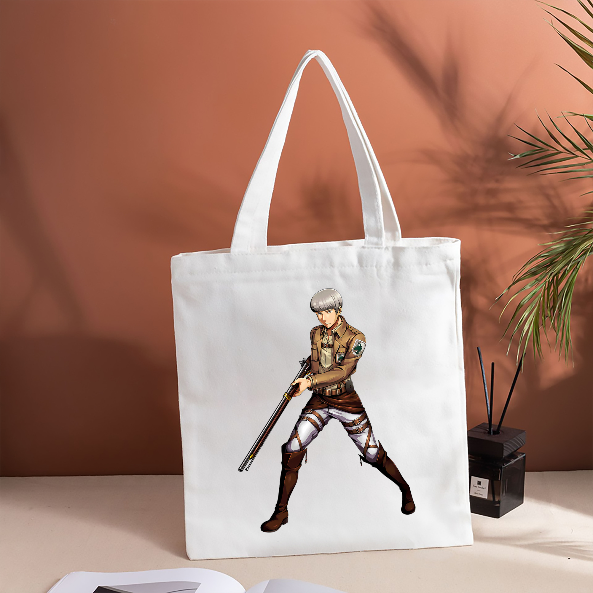 進撃の巨人 Attack on Titan 縦型キャンバス生地手提げバッグ　トートバッグ