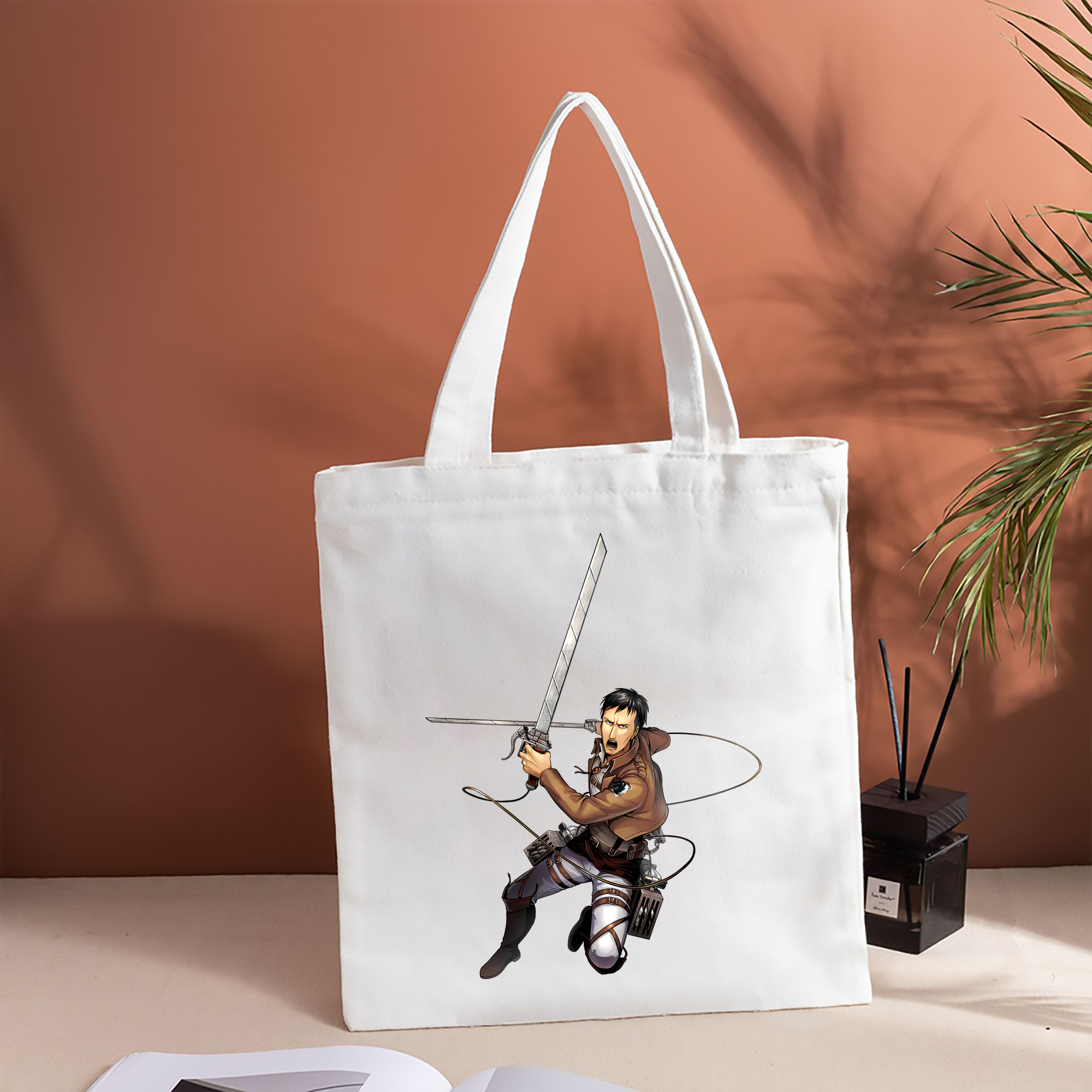 進撃の巨人 Attack on Titan 縦型キャンバス生地手提げバッグ　トートバッグ
