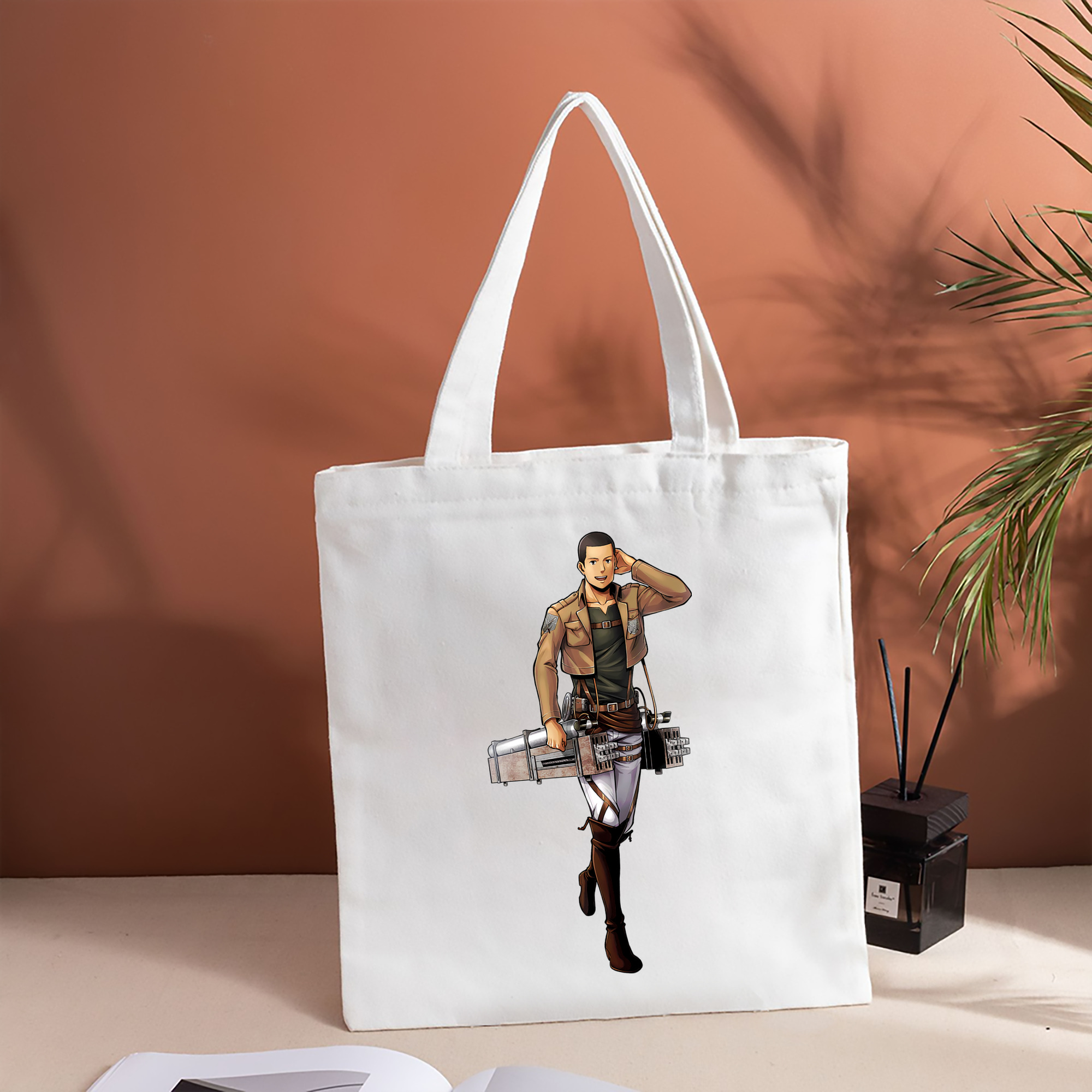 進撃の巨人 Attack on Titan 縦型キャンバス生地手提げバッグ　トートバッグ