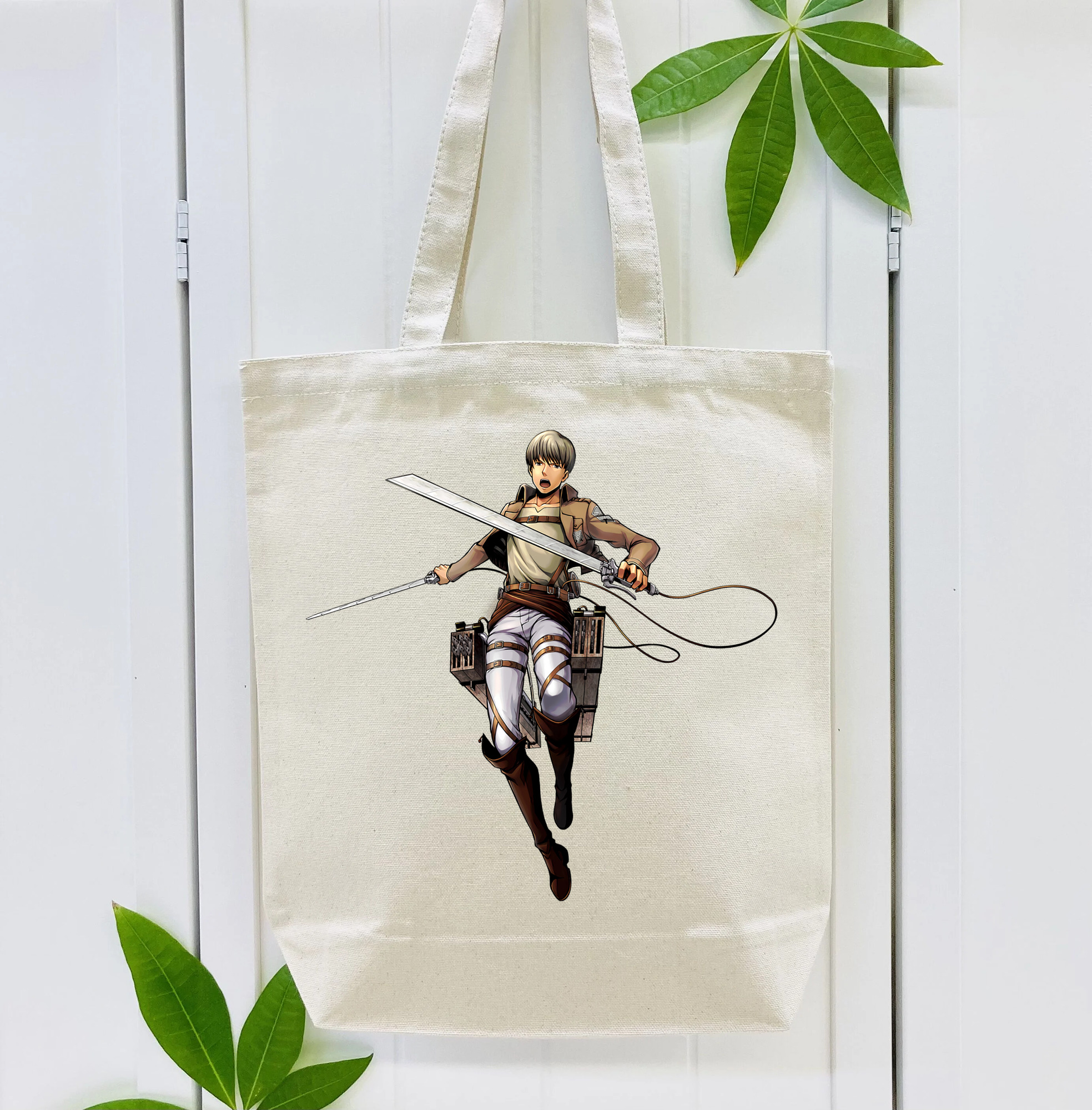 進撃の巨人 Attack on Titan 縦型キャンバス生地手提げバッグ　トートバッグ