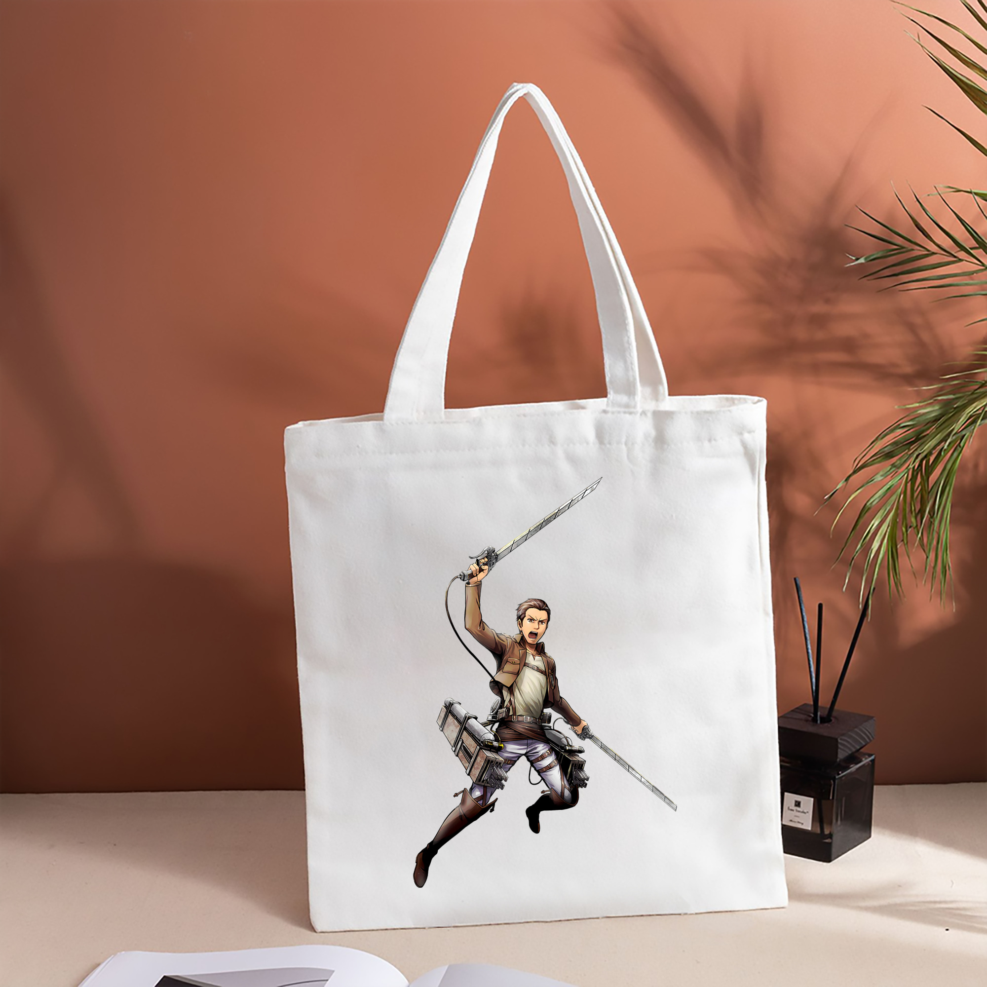 進撃の巨人 Attack on Titan 縦型キャンバス生地手提げバッグ　トートバッグ