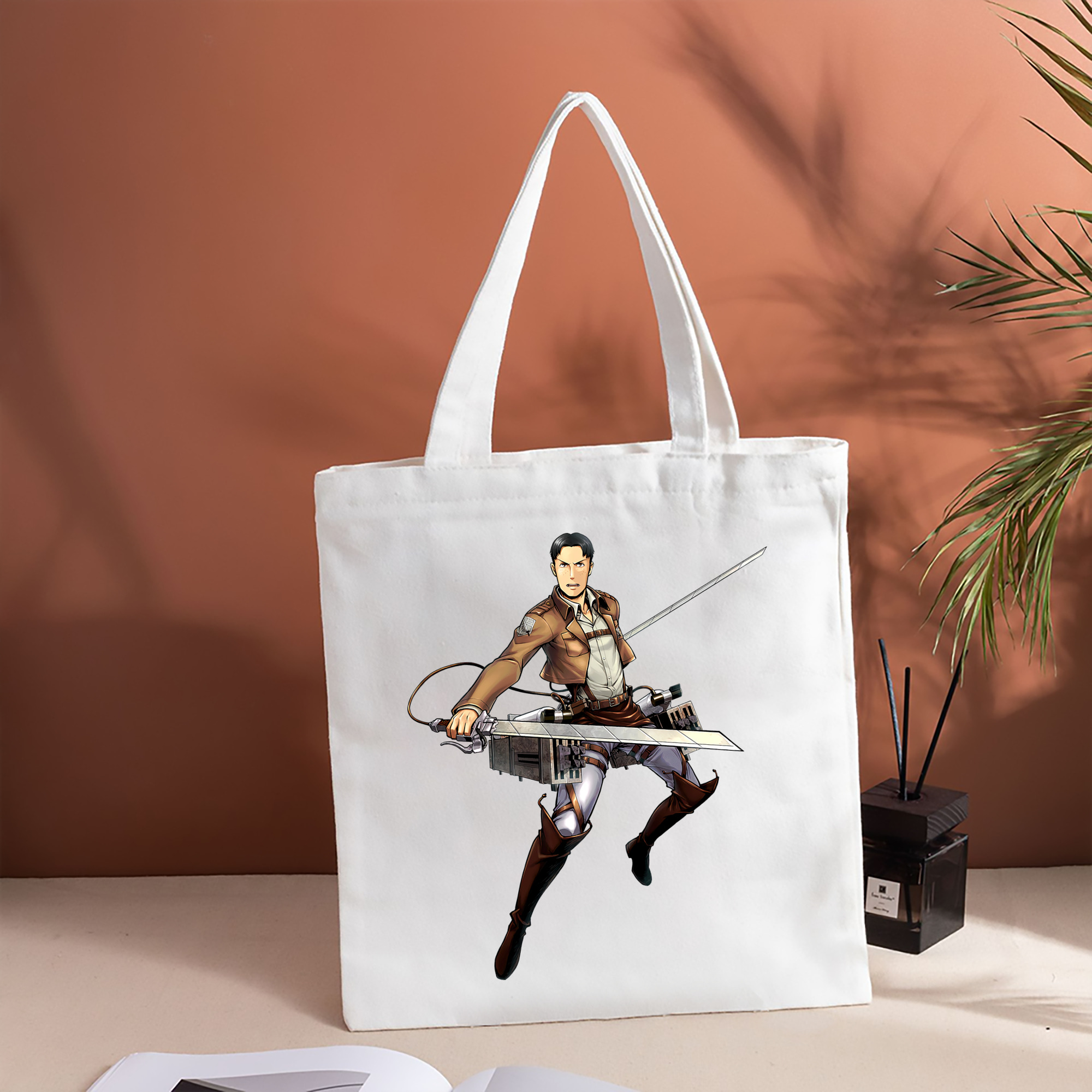 進撃の巨人 Attack on Titan 縦型キャンバス生地手提げバッグ　トートバッグ