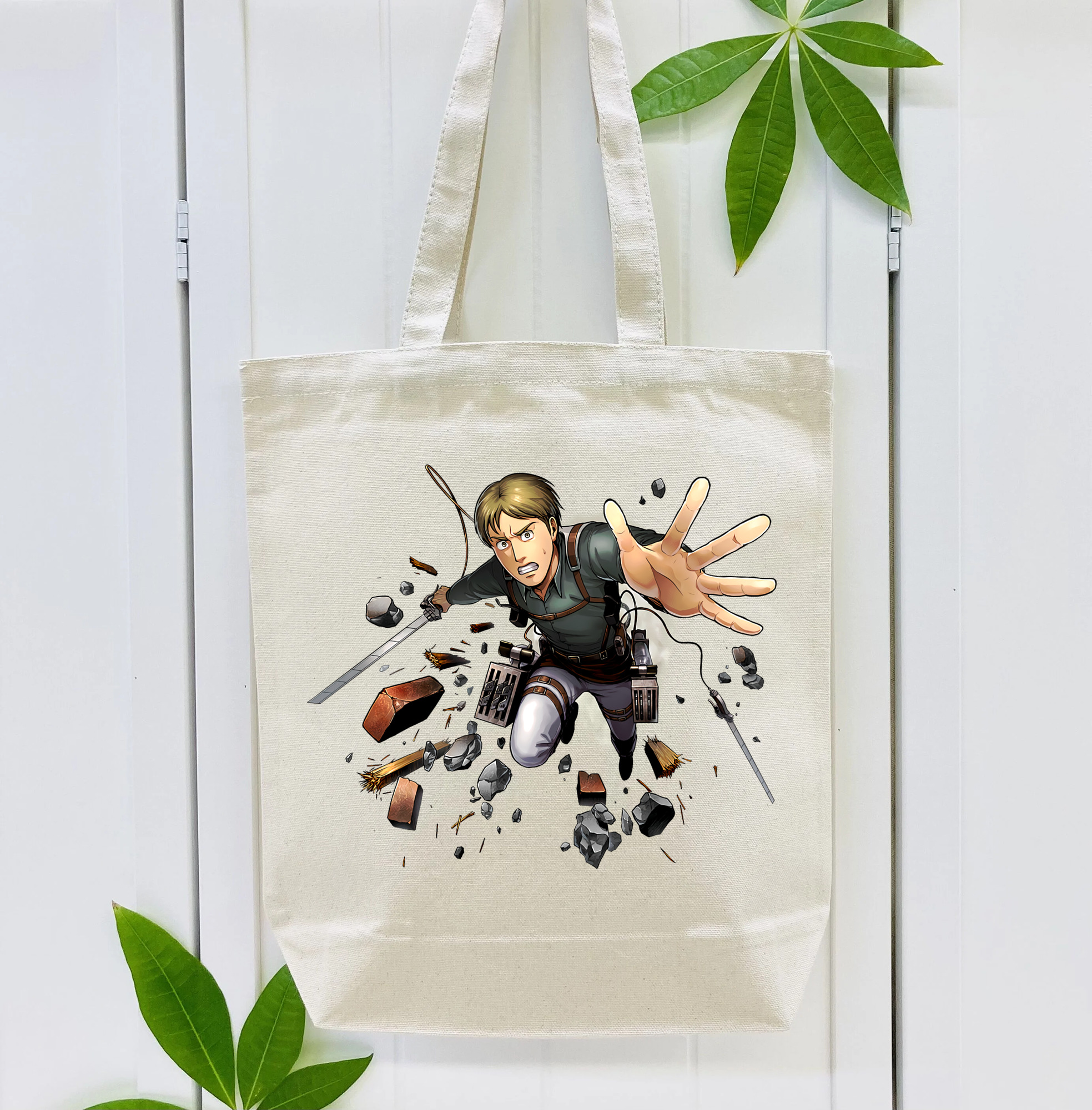 進撃の巨人 Attack on Titan 縦型キャンバス生地手提げバッグ　トートバッグ