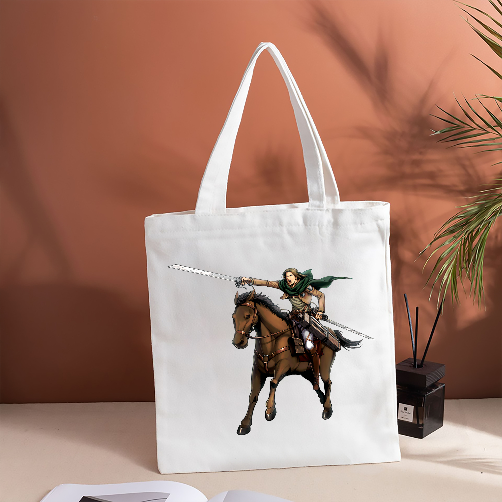 進撃の巨人 Attack on Titan 縦型キャンバス生地手提げバッグ　トートバッグ