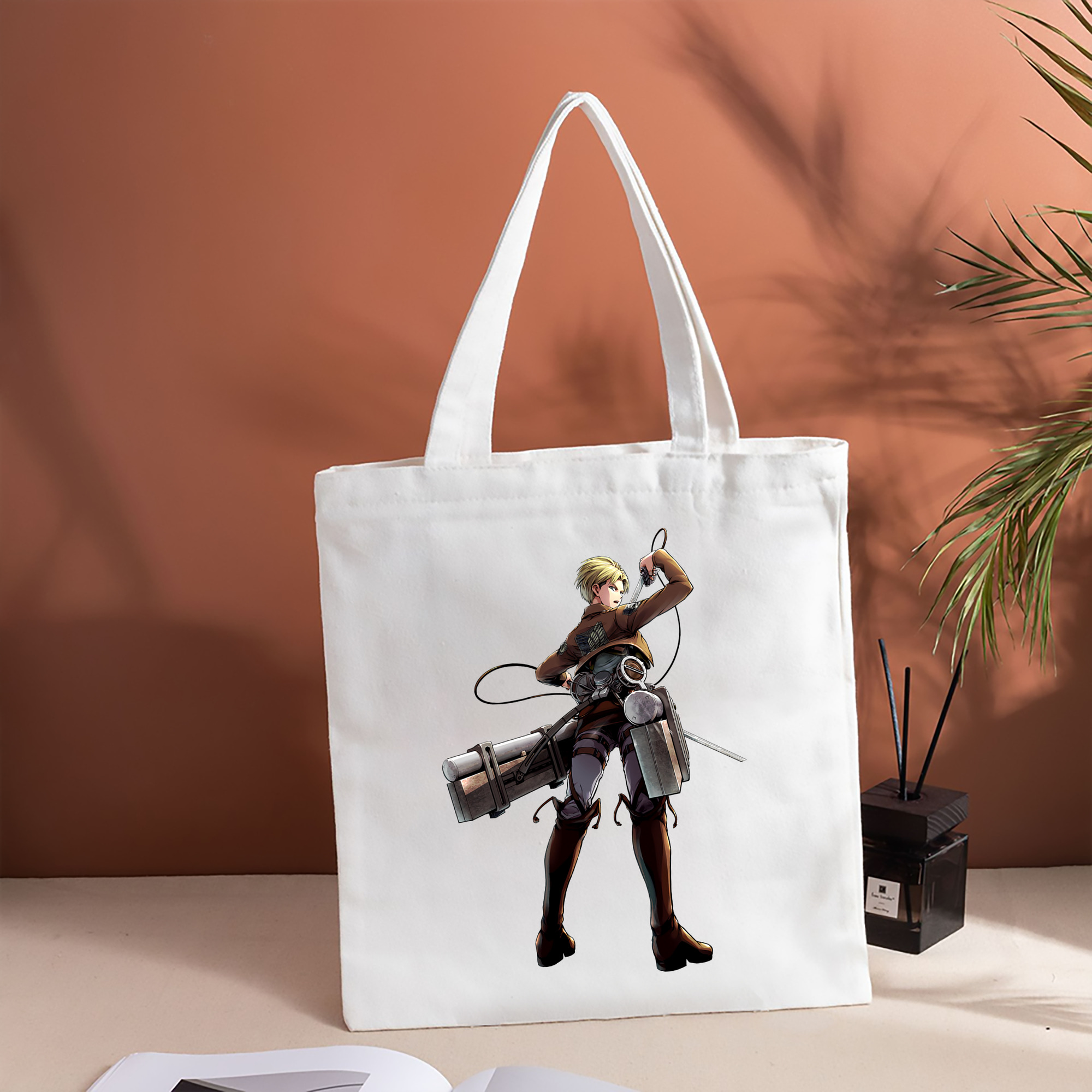進撃の巨人 Attack on Titan 縦型キャンバス生地手提げバッグ　トートバッグ