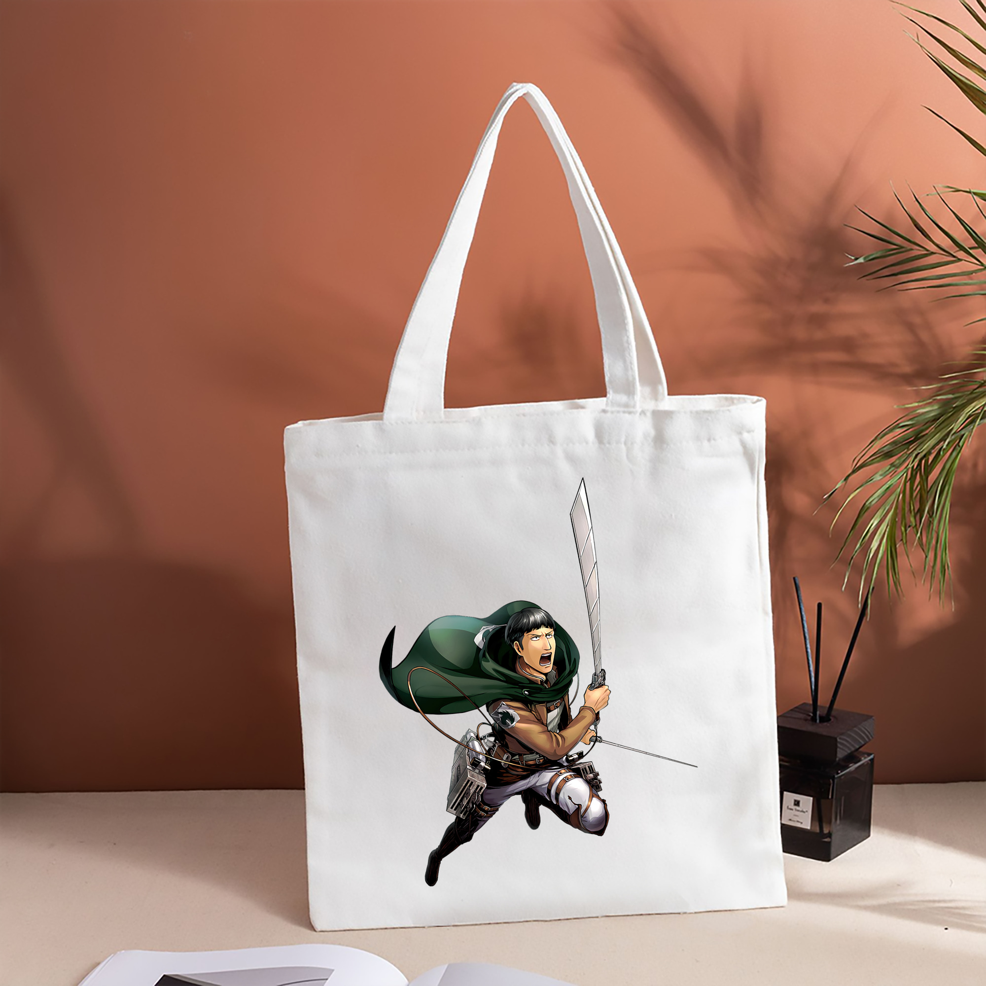 進撃の巨人 Attack on Titan 縦型キャンバス生地手提げバッグ　トートバッグ