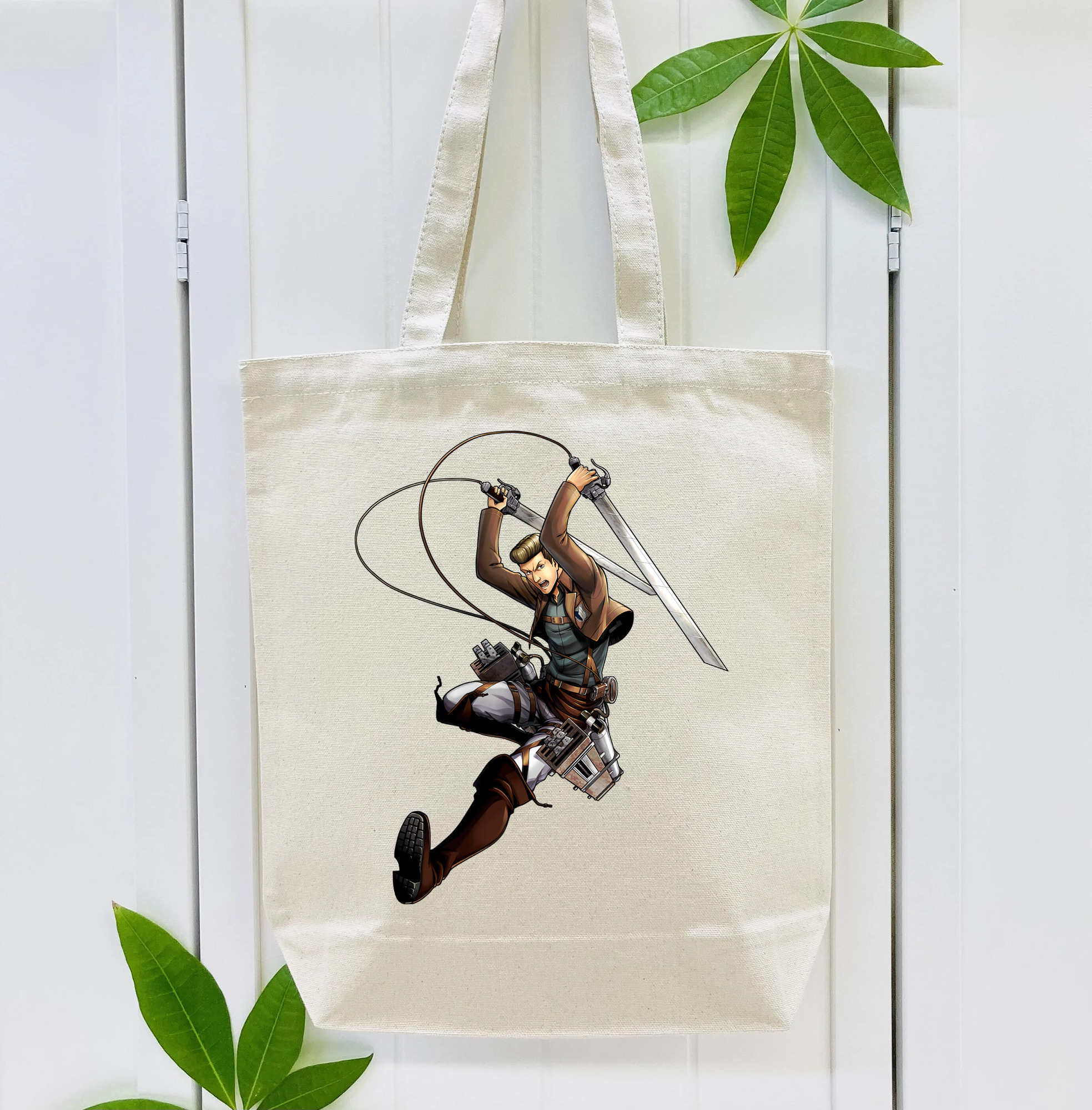 進撃の巨人 Attack on Titan 縦型キャンバス生地手提げバッグ　トートバッグ