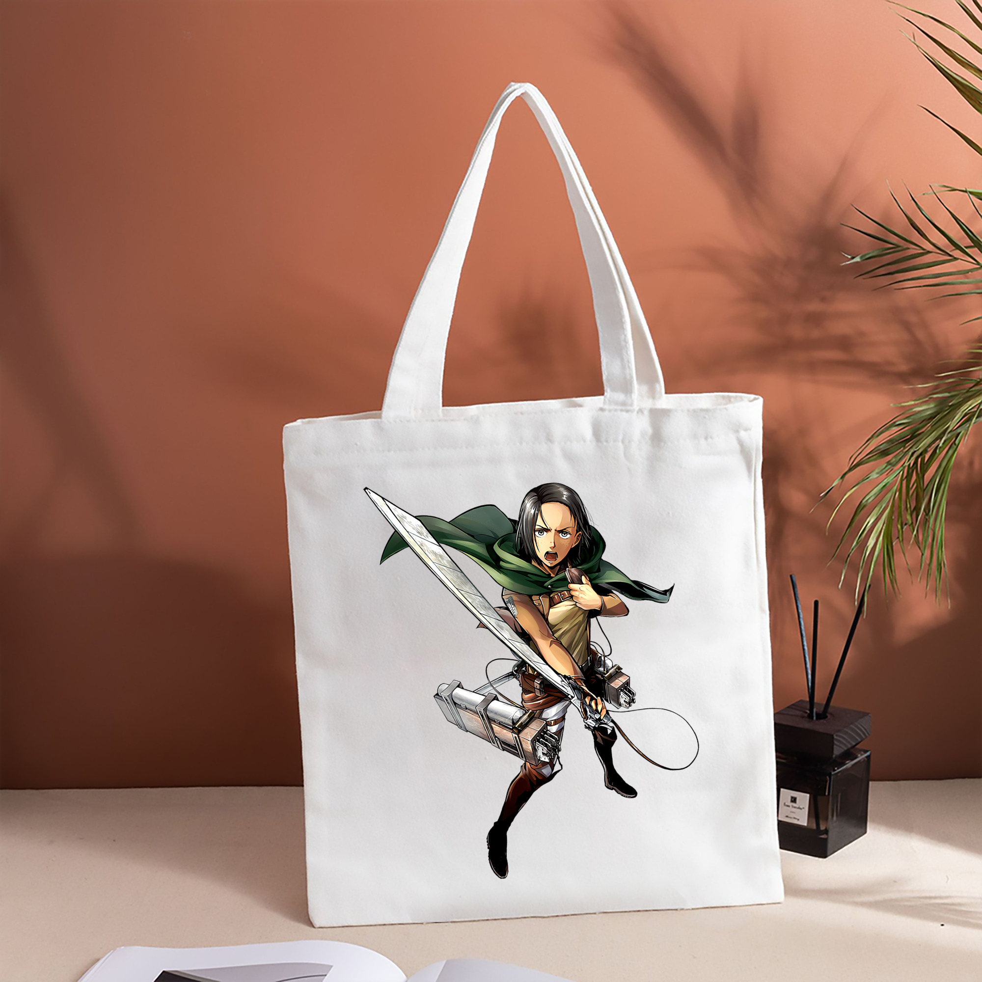 進撃の巨人 Attack on Titan 縦型キャンバス生地手提げバッグ　トートバッグ