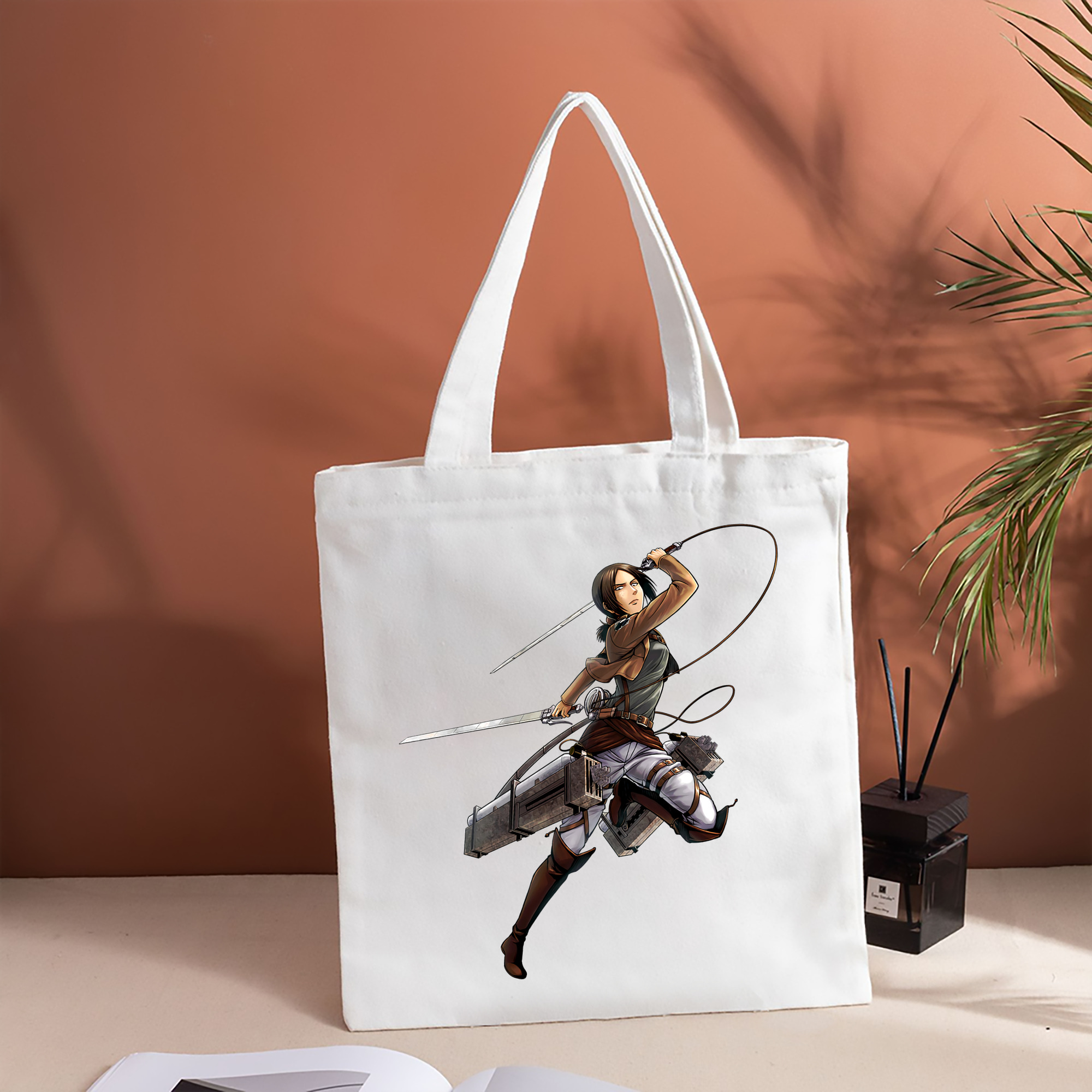 進撃の巨人 Attack on Titan 縦型キャンバス生地手提げバッグ　トートバッグ