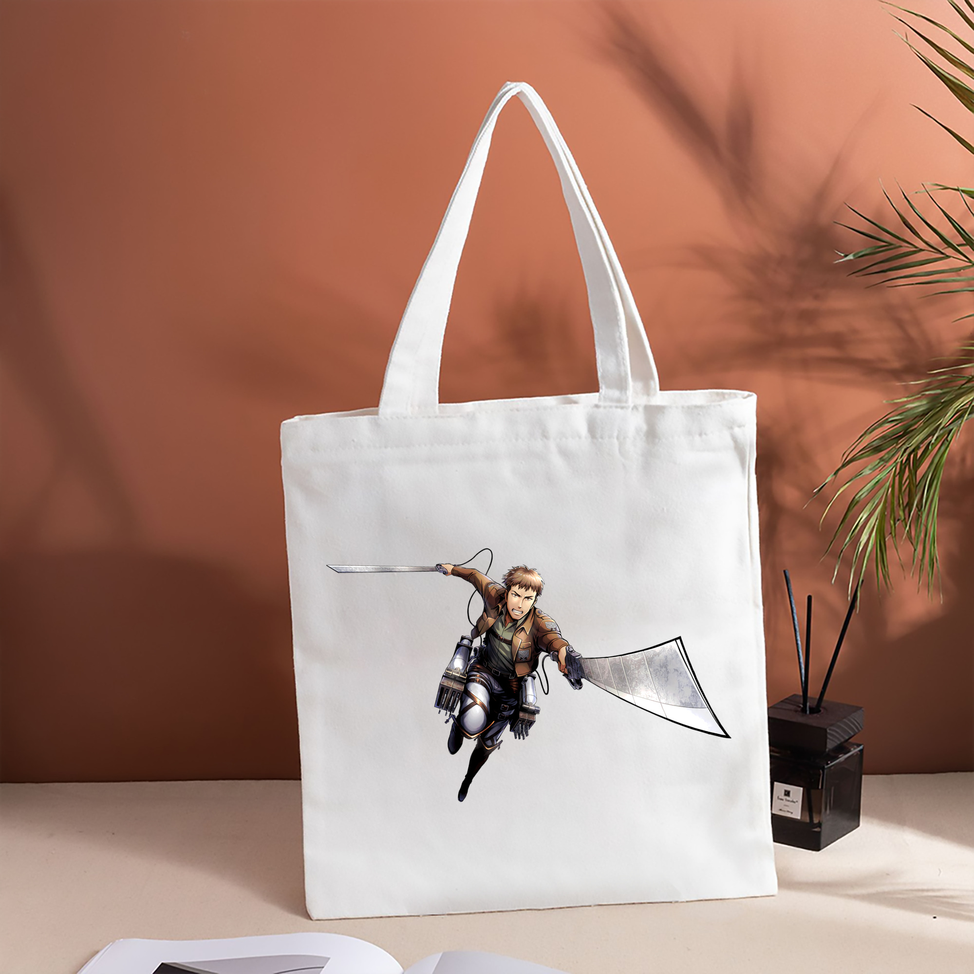 進撃の巨人 Attack on Titan 縦型キャンバス生地手提げバッグ　トートバッグ