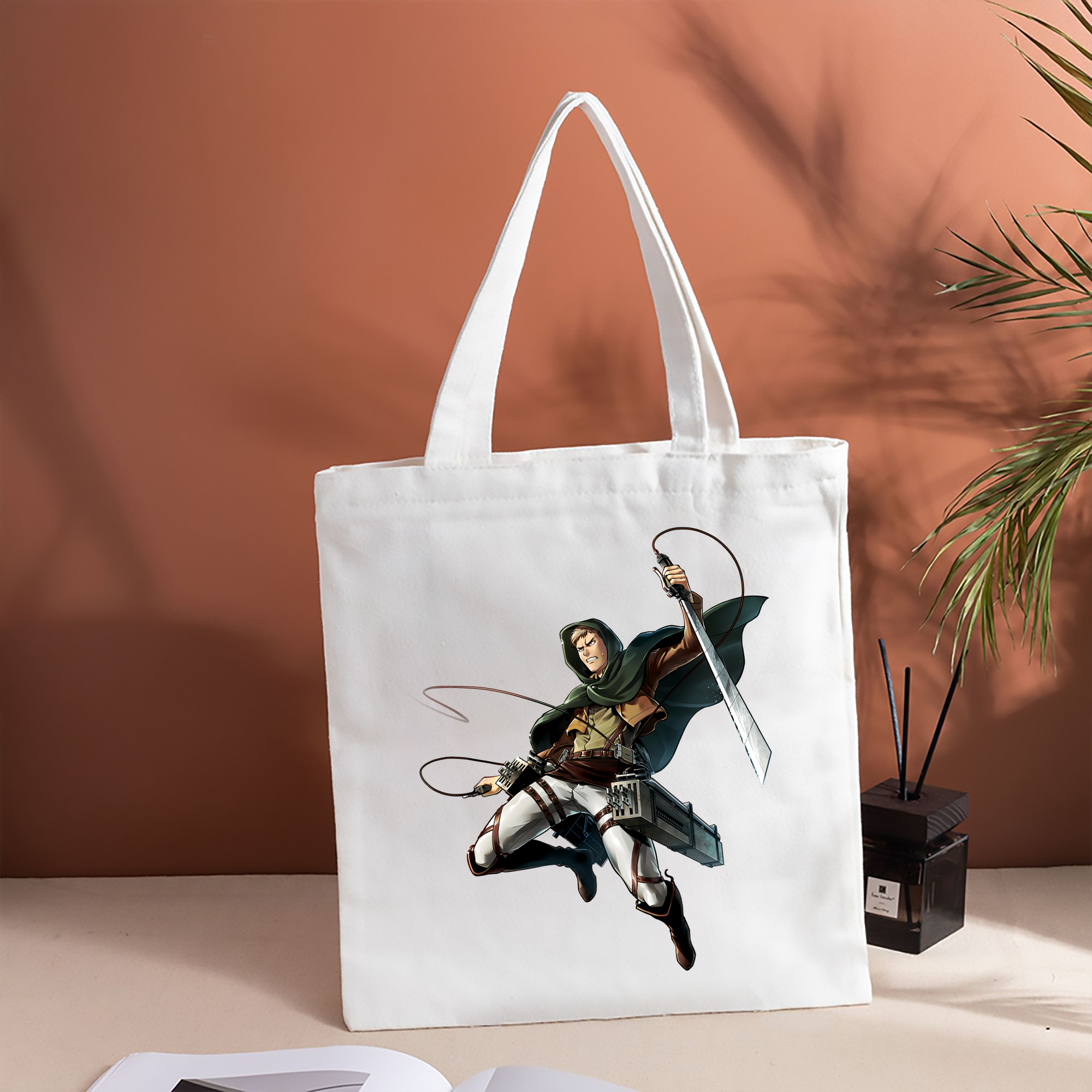 進撃の巨人 Attack on Titan 縦型キャンバス生地手提げバッグ　トートバッグ