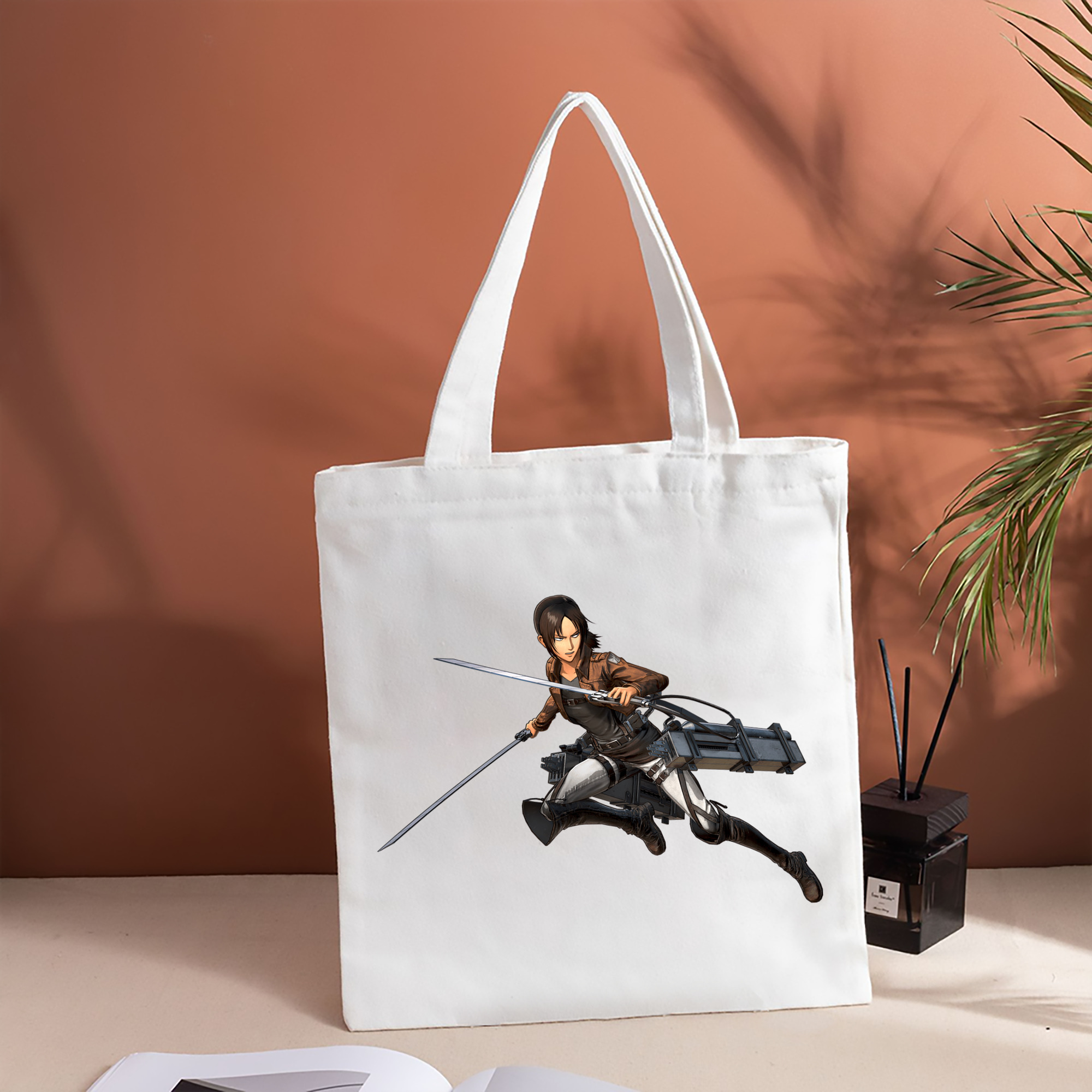 進撃の巨人 Attack on Titan 縦型キャンバス生地手提げバッグ　トートバッグ