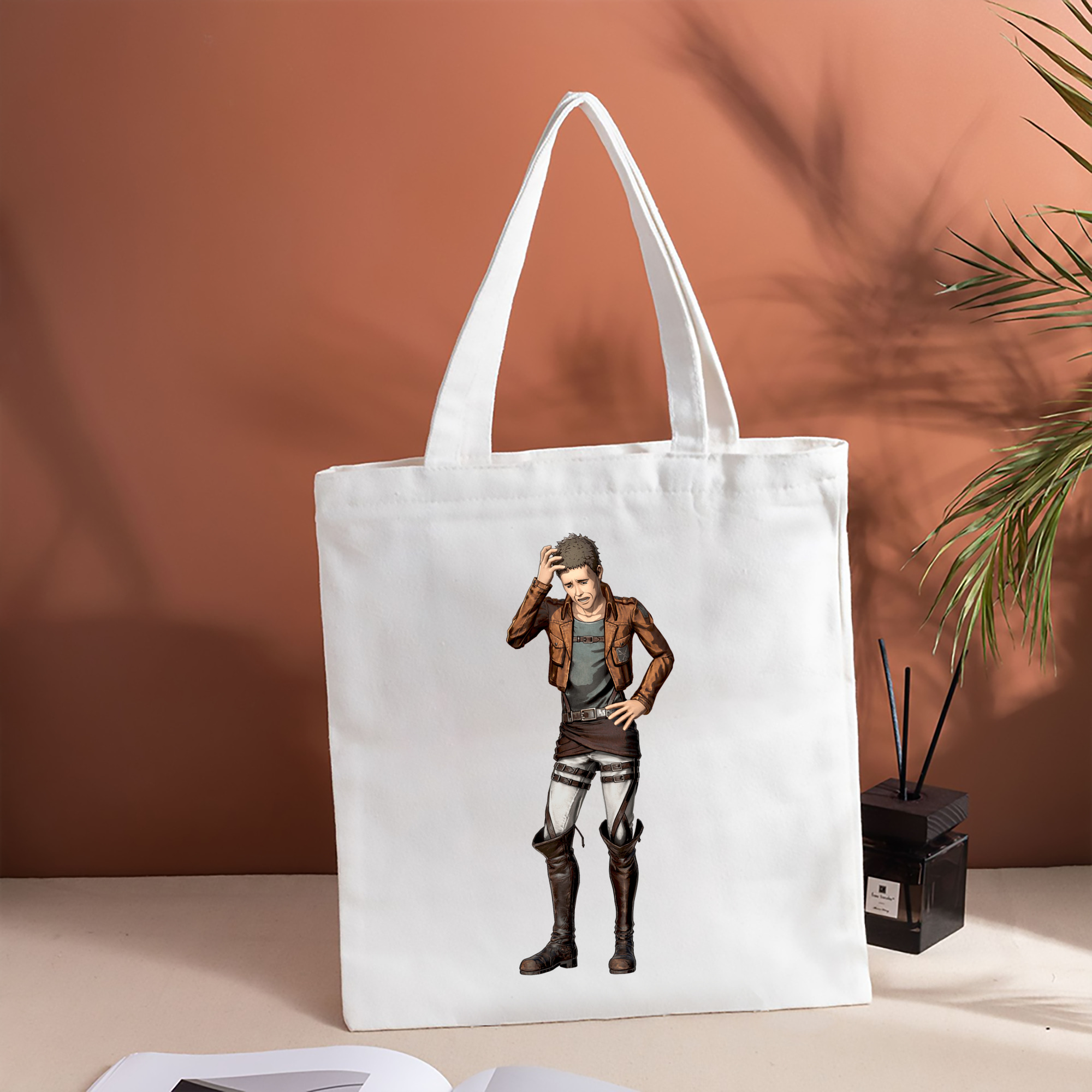 進撃の巨人 Attack on Titan 縦型キャンバス生地手提げバッグ　トートバッグ