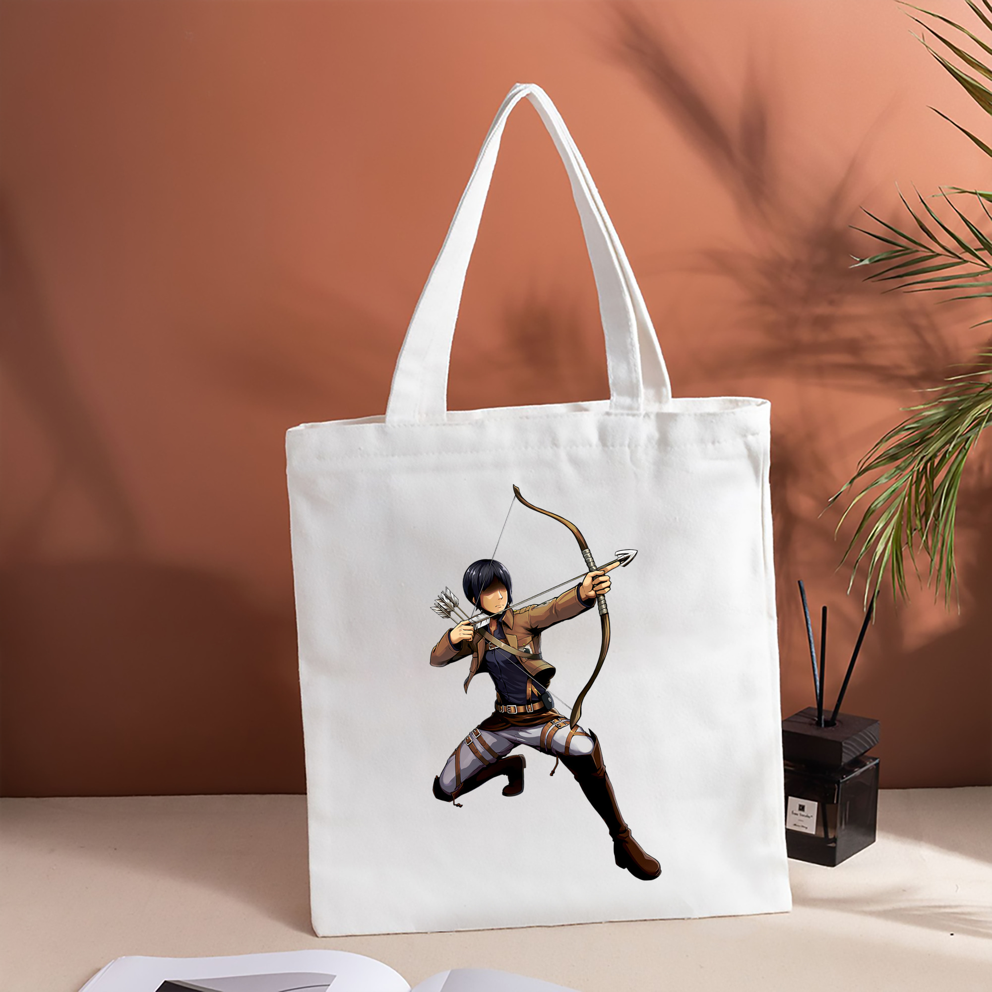進撃の巨人 Attack on Titan 縦型キャンバス生地手提げバッグ　トートバッグ
