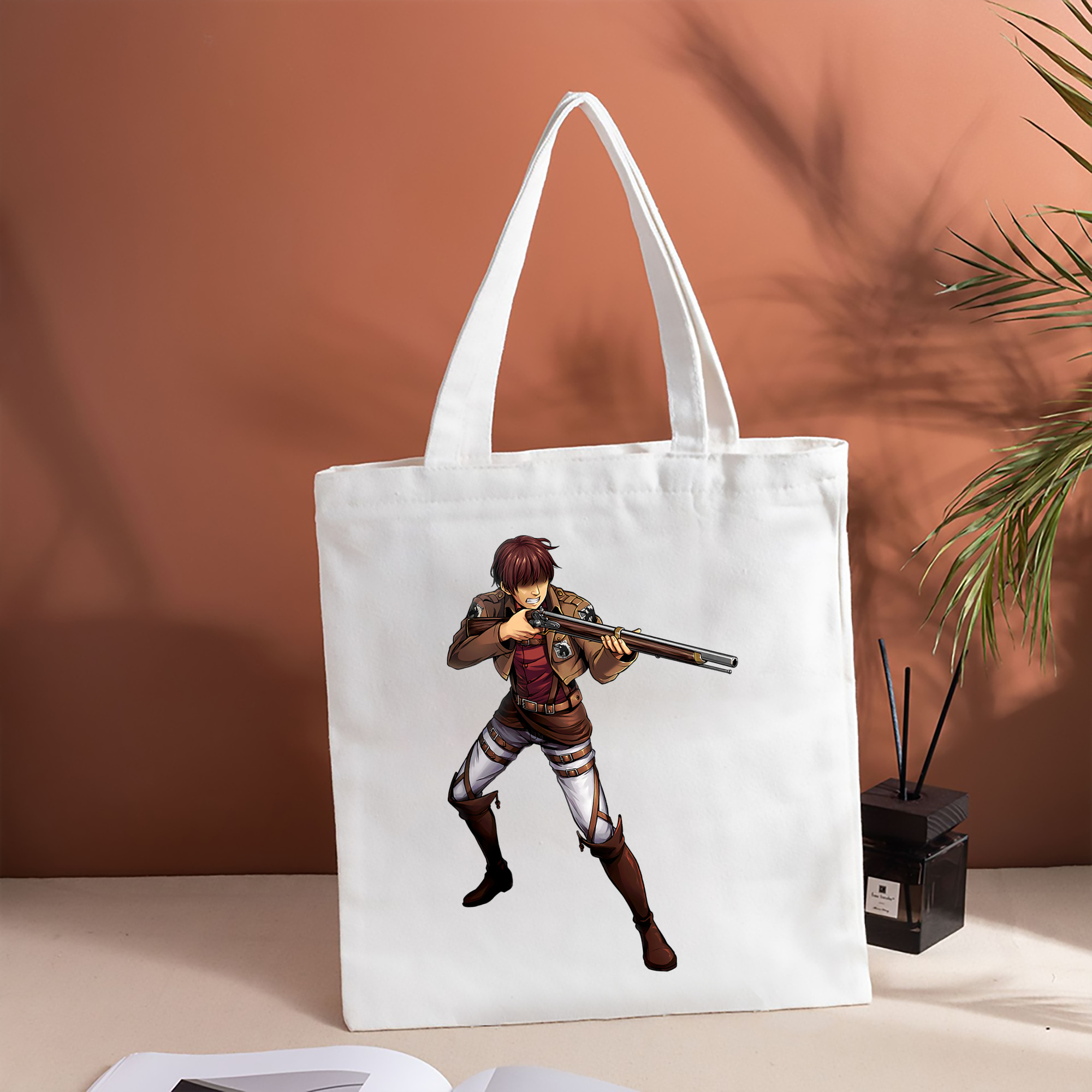 進撃の巨人 Attack on Titan 縦型キャンバス生地手提げバッグ　トートバッグ