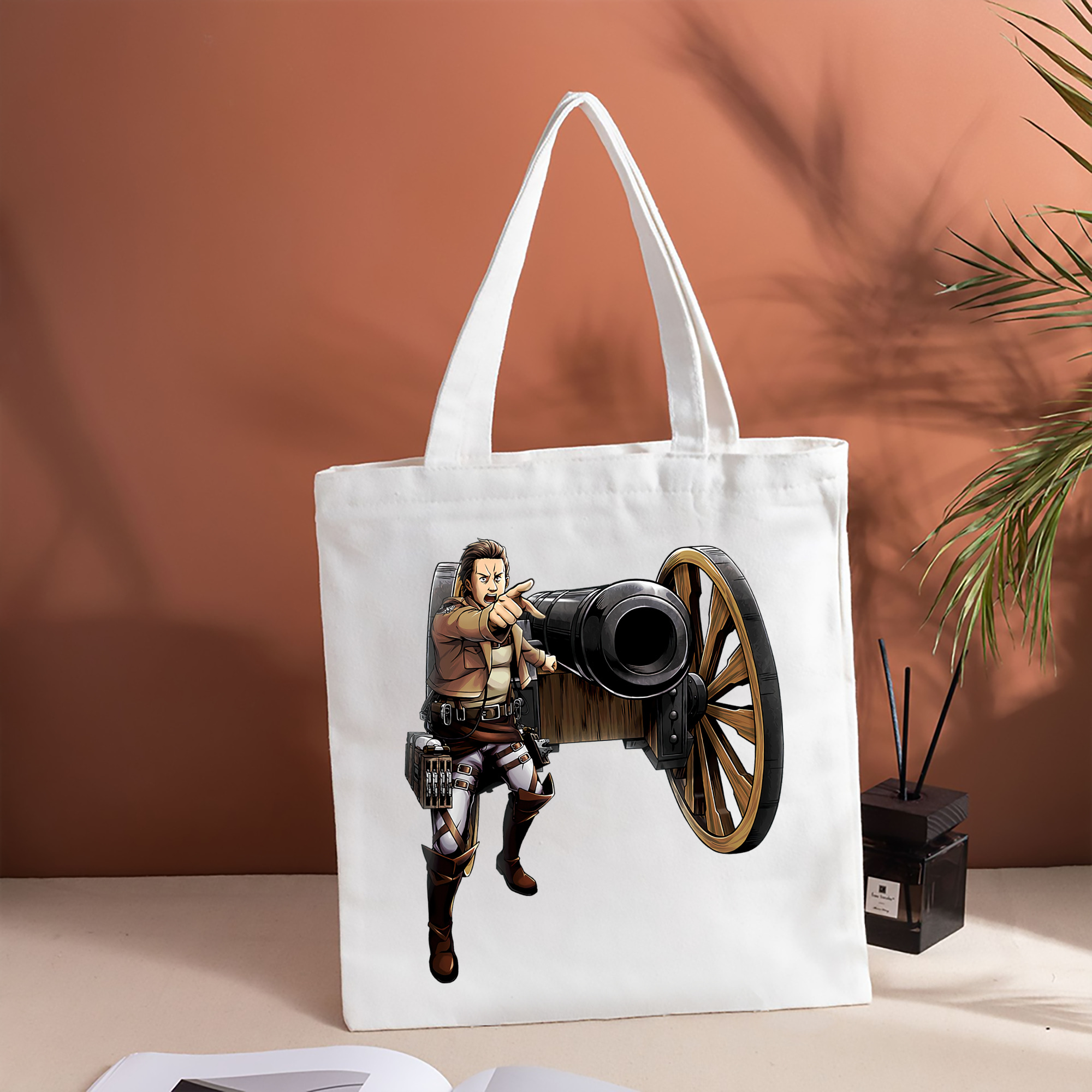 進撃の巨人 Attack on Titan 縦型キャンバス生地手提げバッグ　トートバッグ