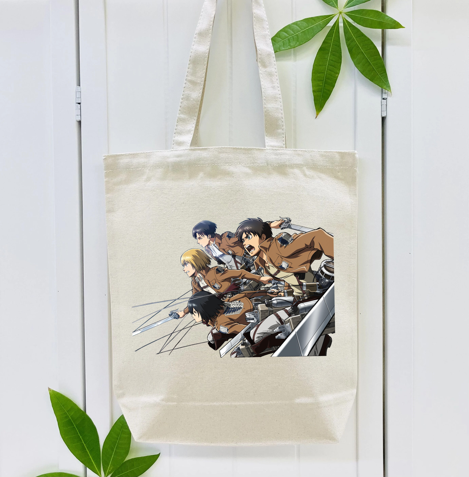 進撃の巨人 Attack on Titan 縦型キャンバス生地手提げバッグ　トートバッグ